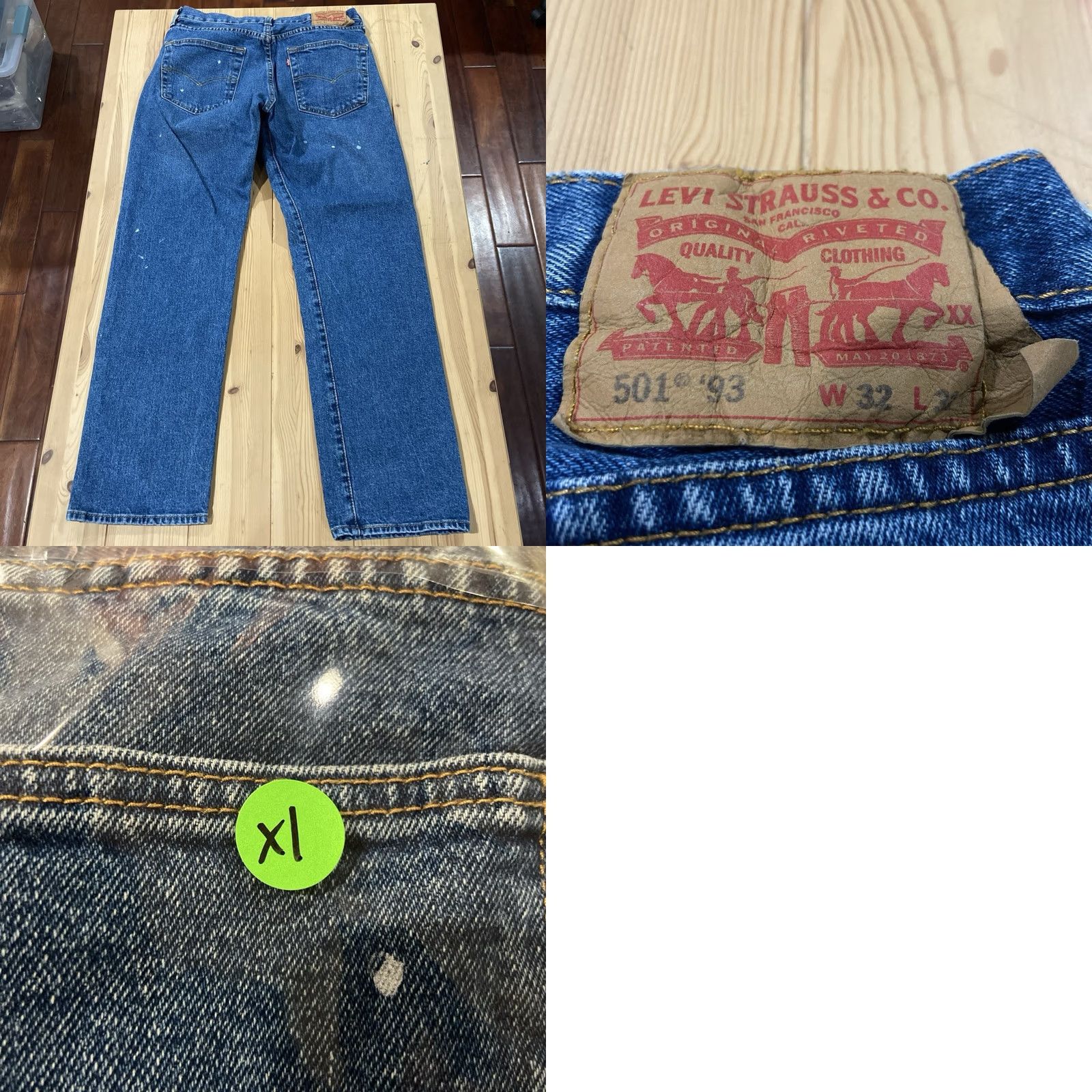 Levi's Levi's 501 Jeans Men 32x32 Blue Straight Classic Medium Wash 5-Pocket Denim Button Fly Logo Size US 32 / EU 48 - 8 Thumbnail