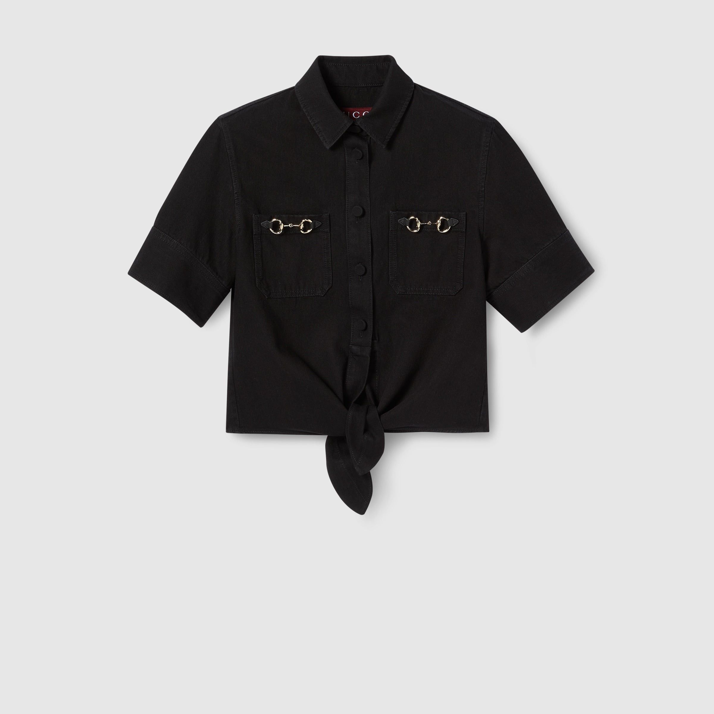 Gucci Gucci Horsebit Denim Shirt SIZE 40 Size ONE SIZE - 1 Thumbnail