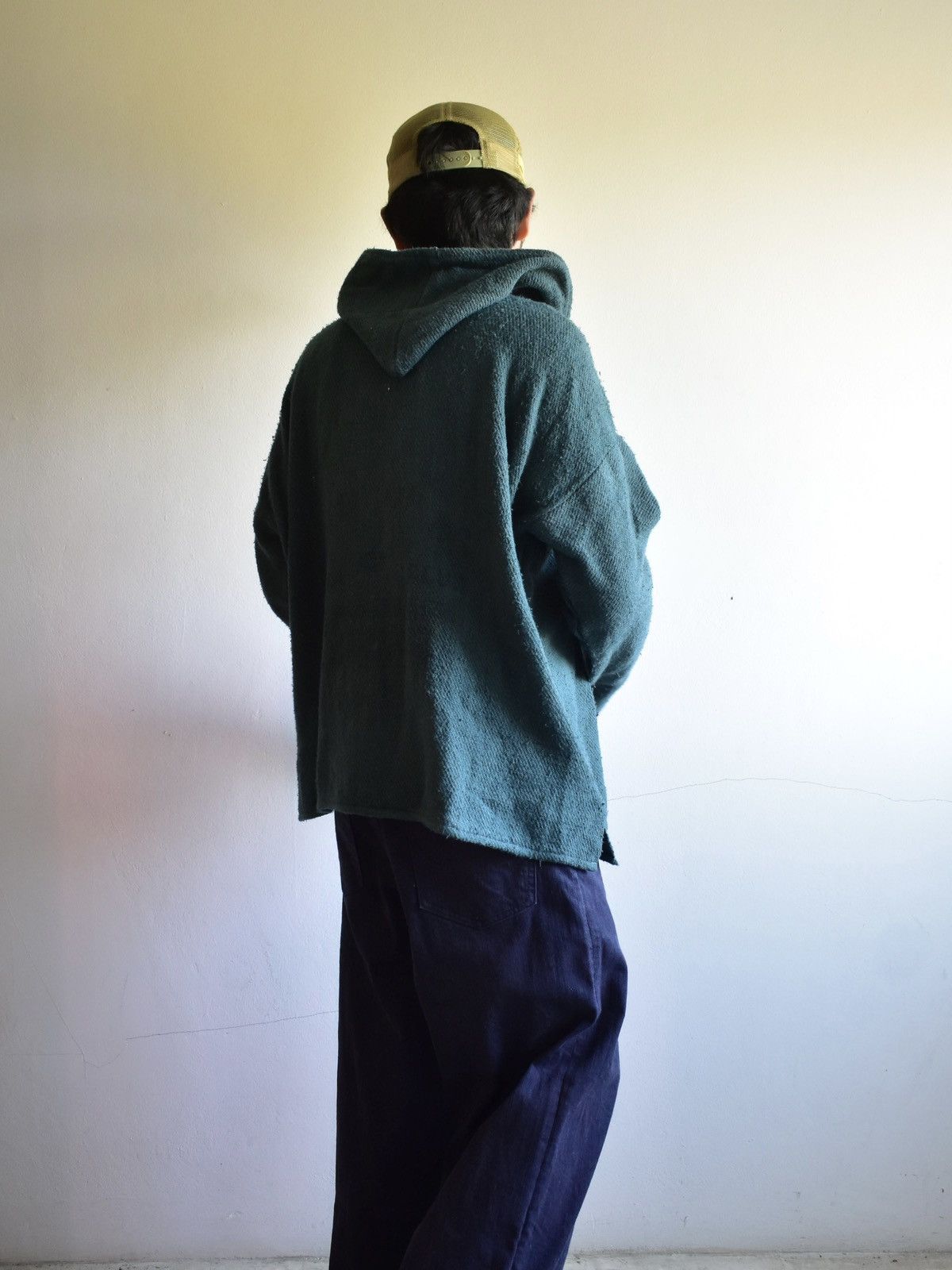 Vintage Vintage 70s Dark Green Hoodie Knit Size US L / EU 52-54 / 3 - 9 Thumbnail