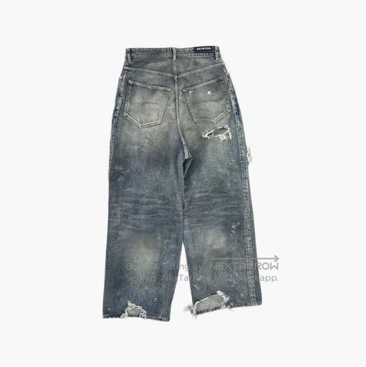 Balenciaga Balenciaga Distressed Blue Wide-Leg Jeans for All. Size US 26 / EU 42 - 3 Thumbnail