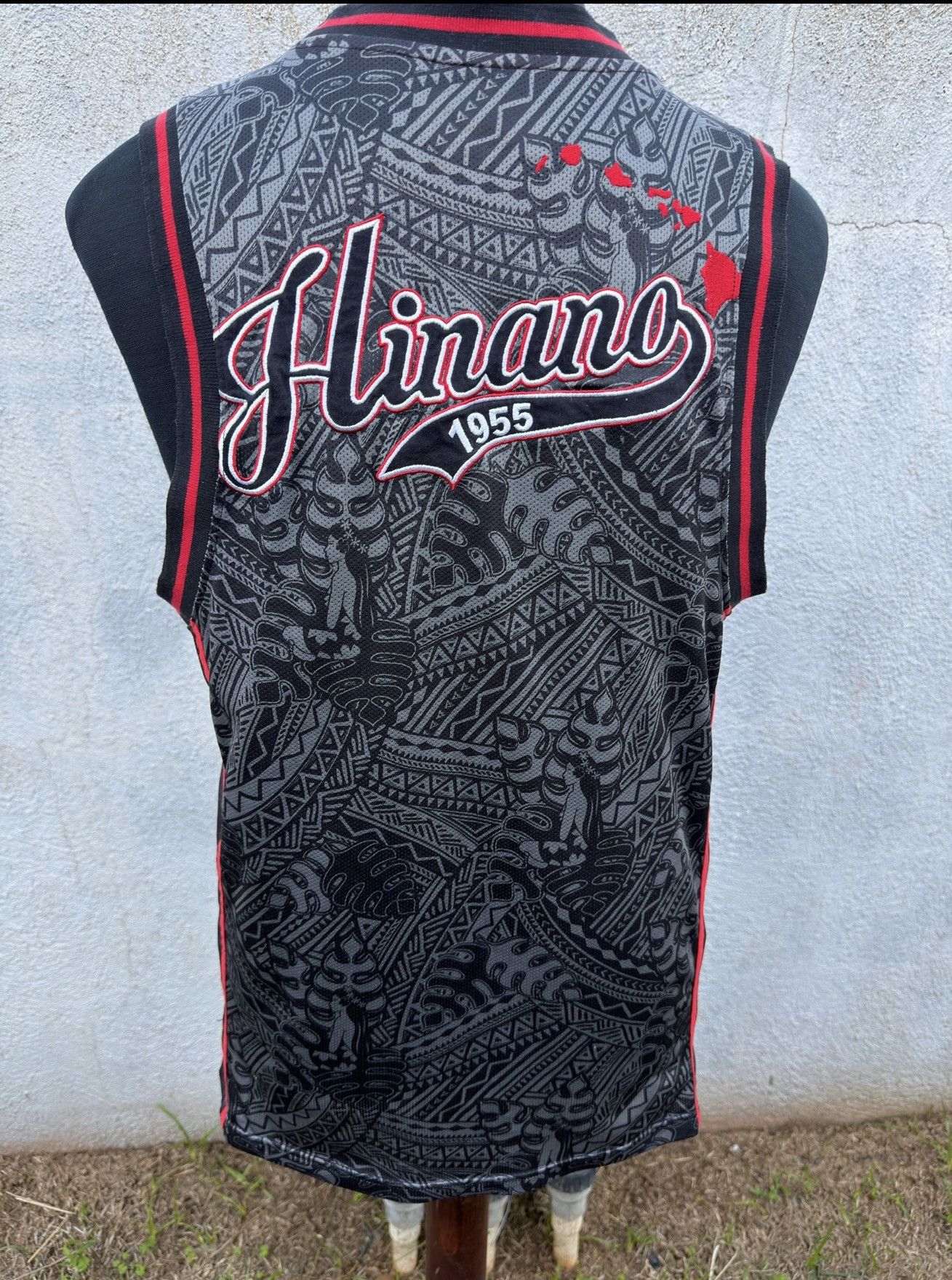 Other Hinano Hawaii Tribal Jersey L Black Red Polynesian Tattoo Size US L / EU 52-54 / 3 - 2 Thumbnail