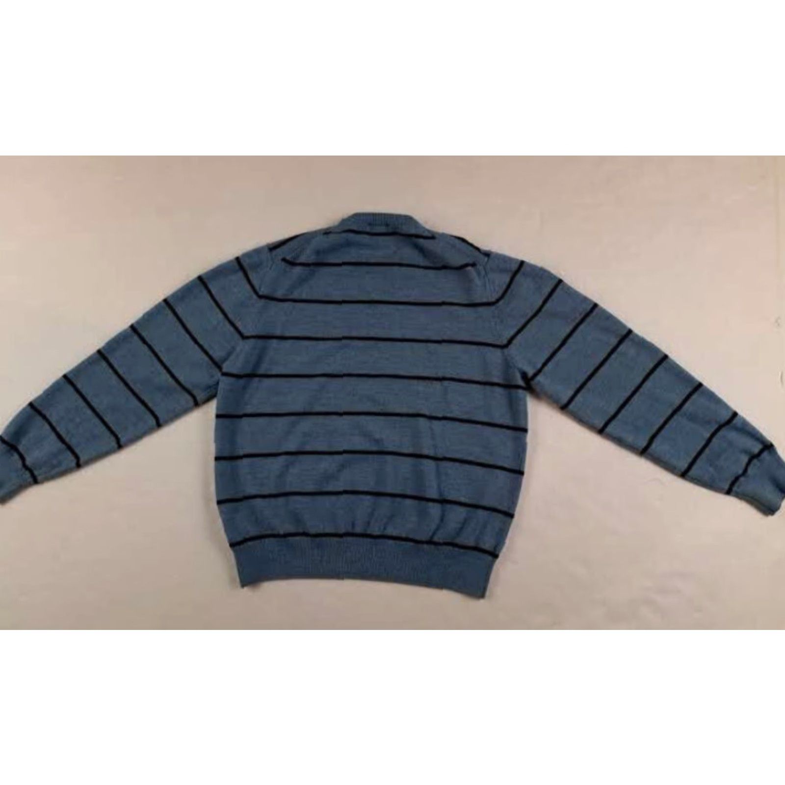 Brooks Brothers VINTAGE Brooks Brothers Sweater Knit Merino Wool Striped V-Neck Long Sleeve Pullover Blue Wool Men L Regular Lightweight Stretch 23in Size US L / EU 52-54 / 3 - 5 Thumbnail