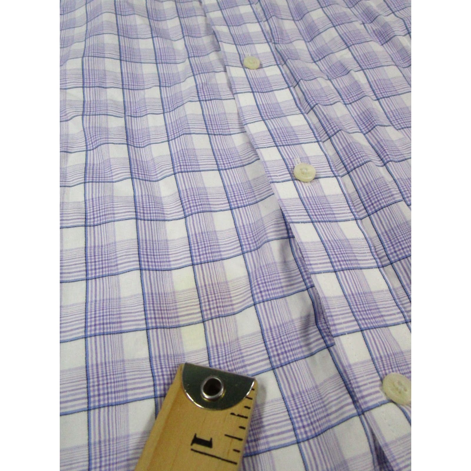 Ted Baker Ted Baker Endurance Dress Shirt Mens 16 Purple White Cotton Button Up Plaid Collared Button-Down 16 in Mens Boys Womens? Size 42R - 5 Thumbnail