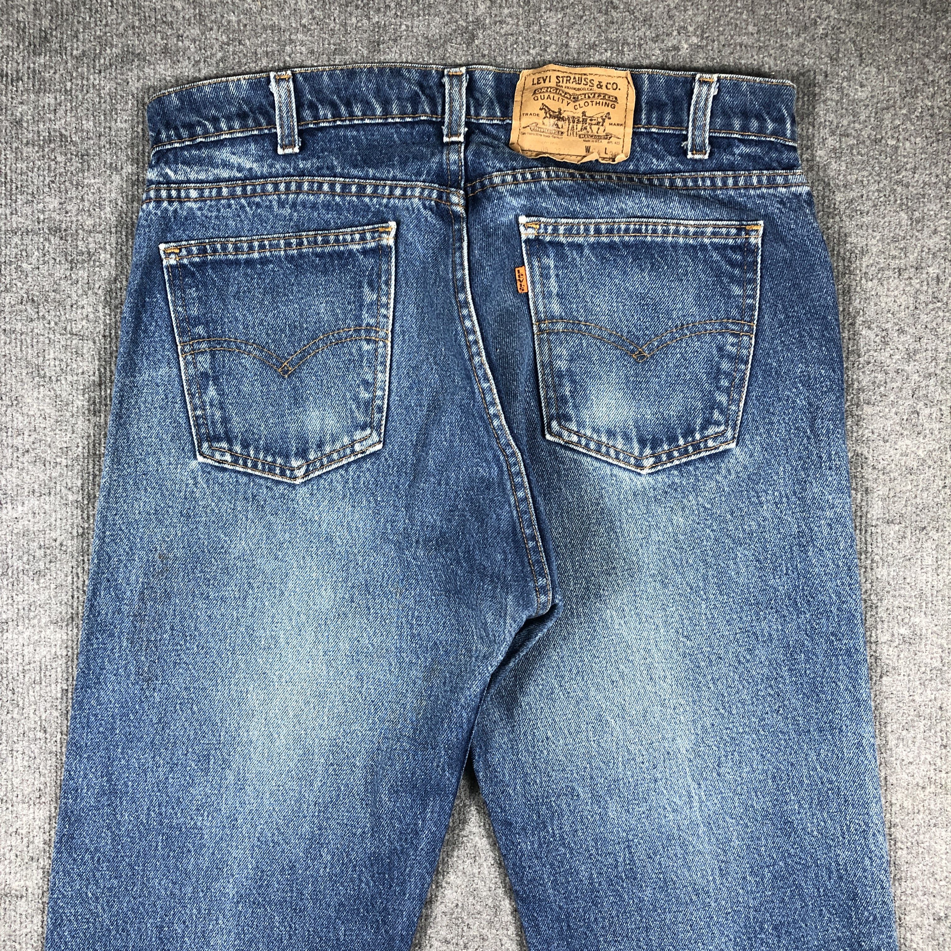 Levi's × Vintage Vintage 80s Levis Orange Tab Blue Wash Jeans L648 Size US 34 / EU 50 - 5 Thumbnail