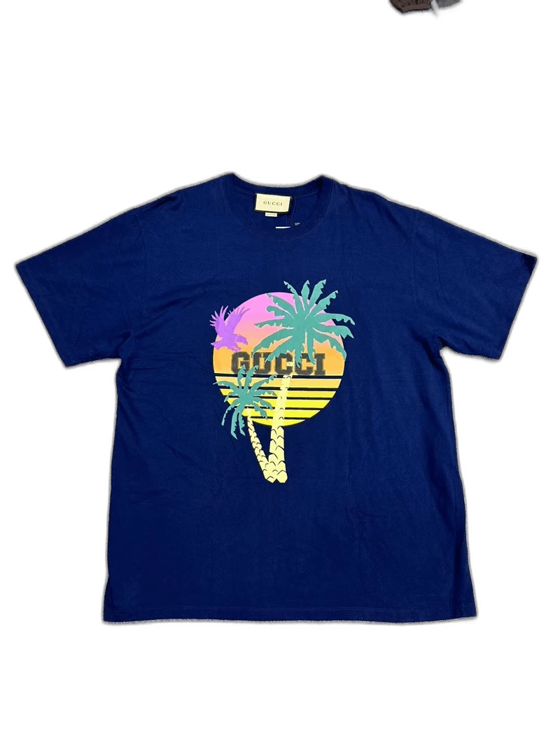 Gucci Gucci Hawaiian Coconut Tree Graphic Tee Size US XL / EU 56 / 4 - 1 Thumbnail