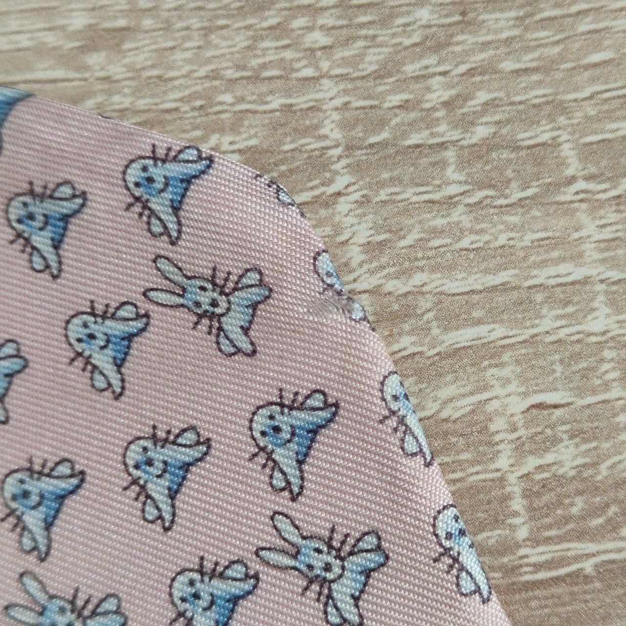 Hermes Hermes Paris Silk Tie 5272 SA Animals Pink Size ONE SIZE - 4 Thumbnail