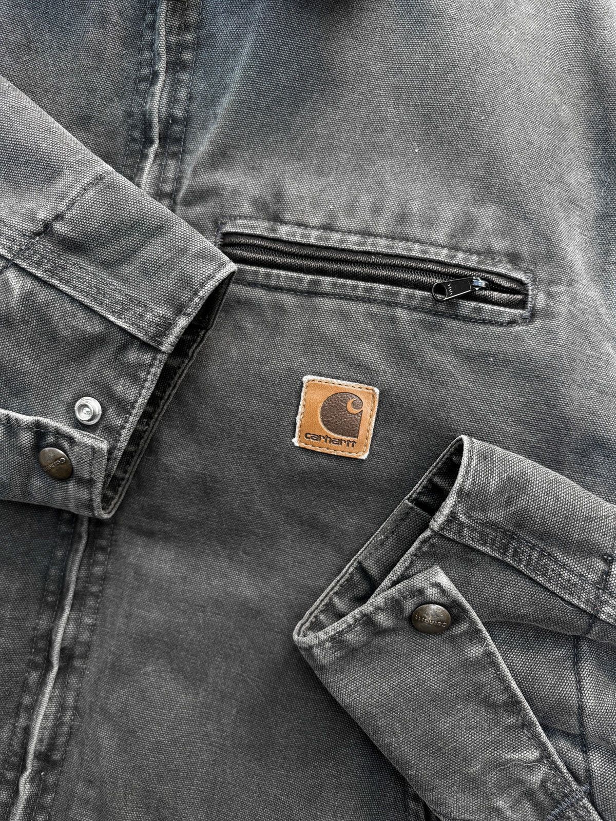 ❌ SOLD ❌VTG 04’s Petrol Gray Carhartt Detroit Jacket J97 PTL