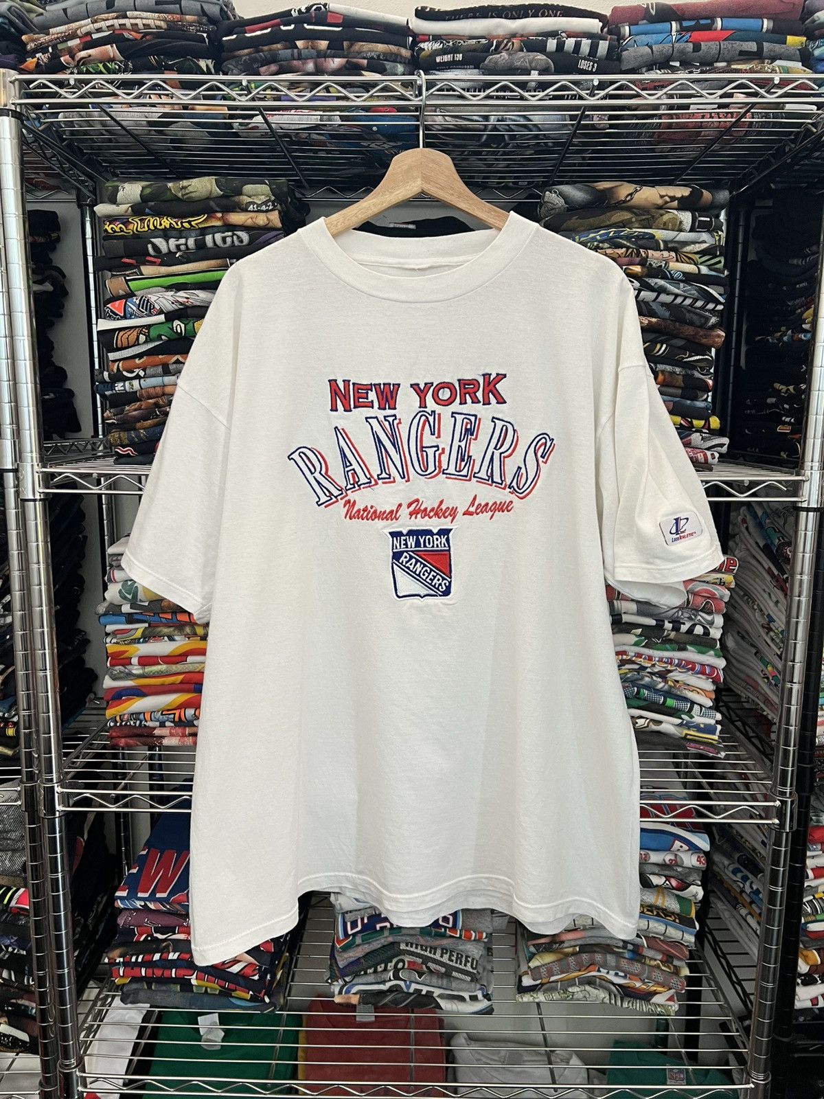 Logo Athletic 90s NHL New York Rangers Embroidered Hockey Team Tee Size US XL / EU 56 / 4 - 1 Thumbnail