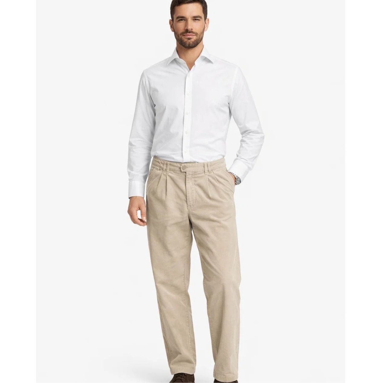 Hugo Boss Hugo Boss Khaki Corduroy Pants - Size 34x29 - Excellent Size US 34 / EU 50 - 1 Thumbnail