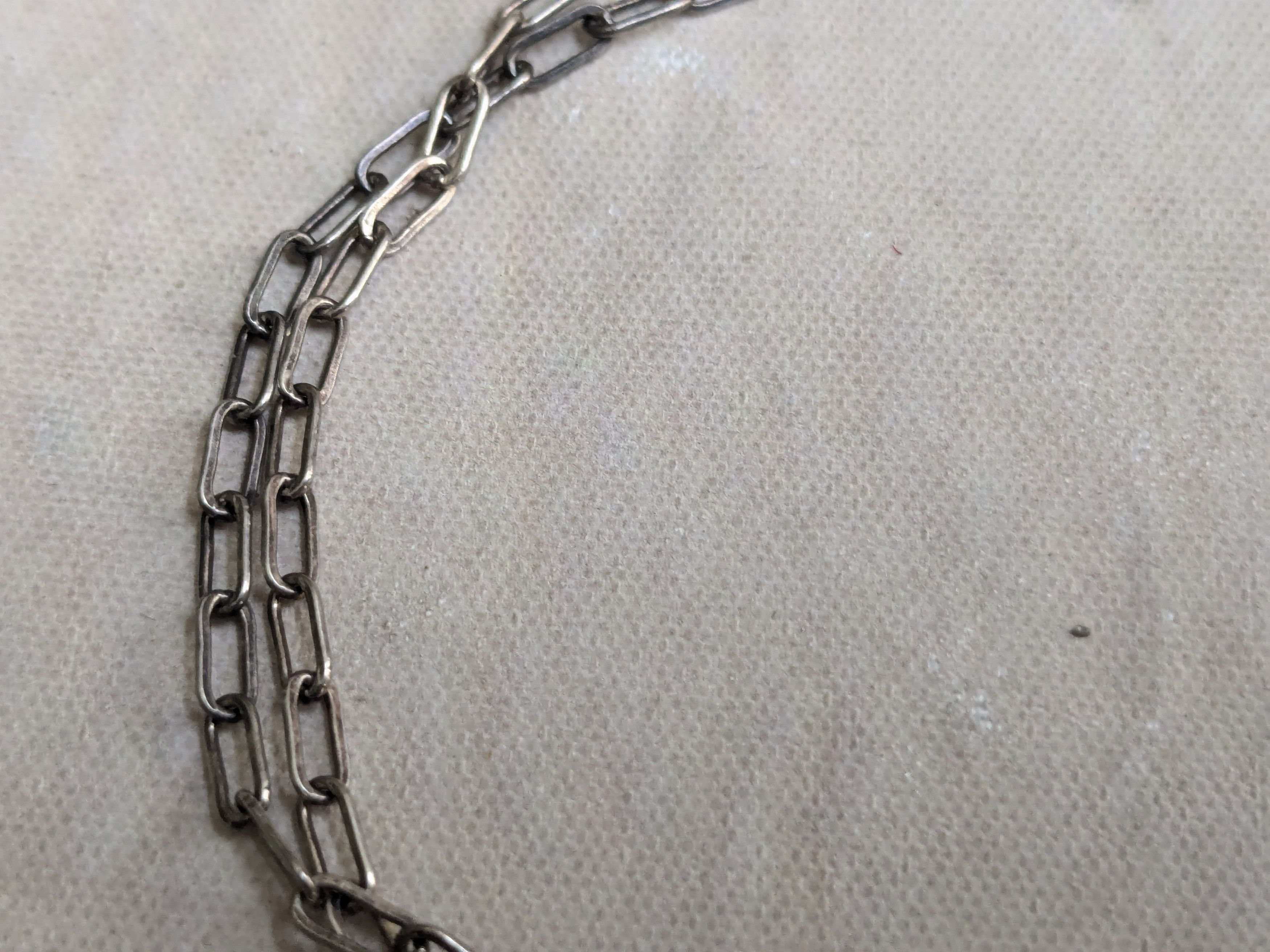 Jewelry Vintage Sterling Silver Necklace Paperclip Chain 18" Size ONE SIZE - 6 Thumbnail