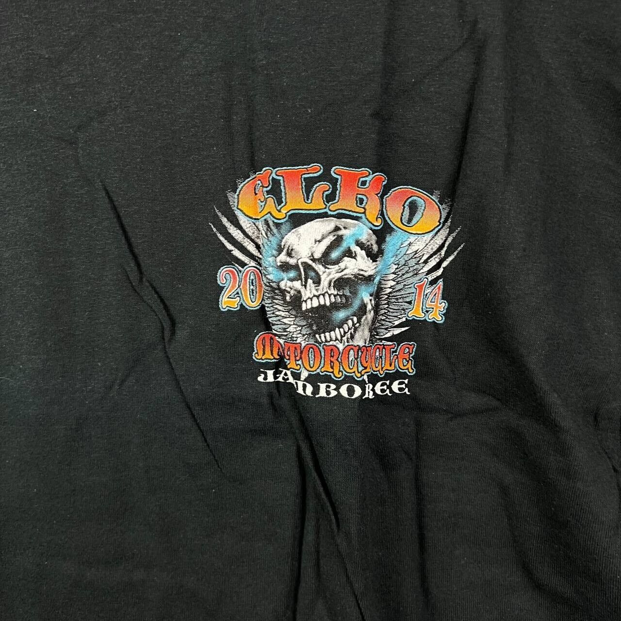 Gildan Vintage Elko Motorcycle Jamboree 2014 Large Gildan T-Shirt Size US L / EU 52-54 / 3 - 4 Thumbnail