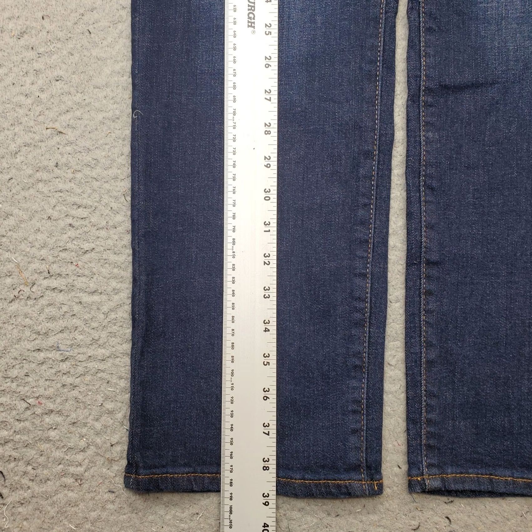 Lee Lee Jeans Mens 32 Blue Denim Faded Grunge Straight Leg Americana Streetwear - Size 32 Size US 32 / EU 48 - 3 Thumbnail