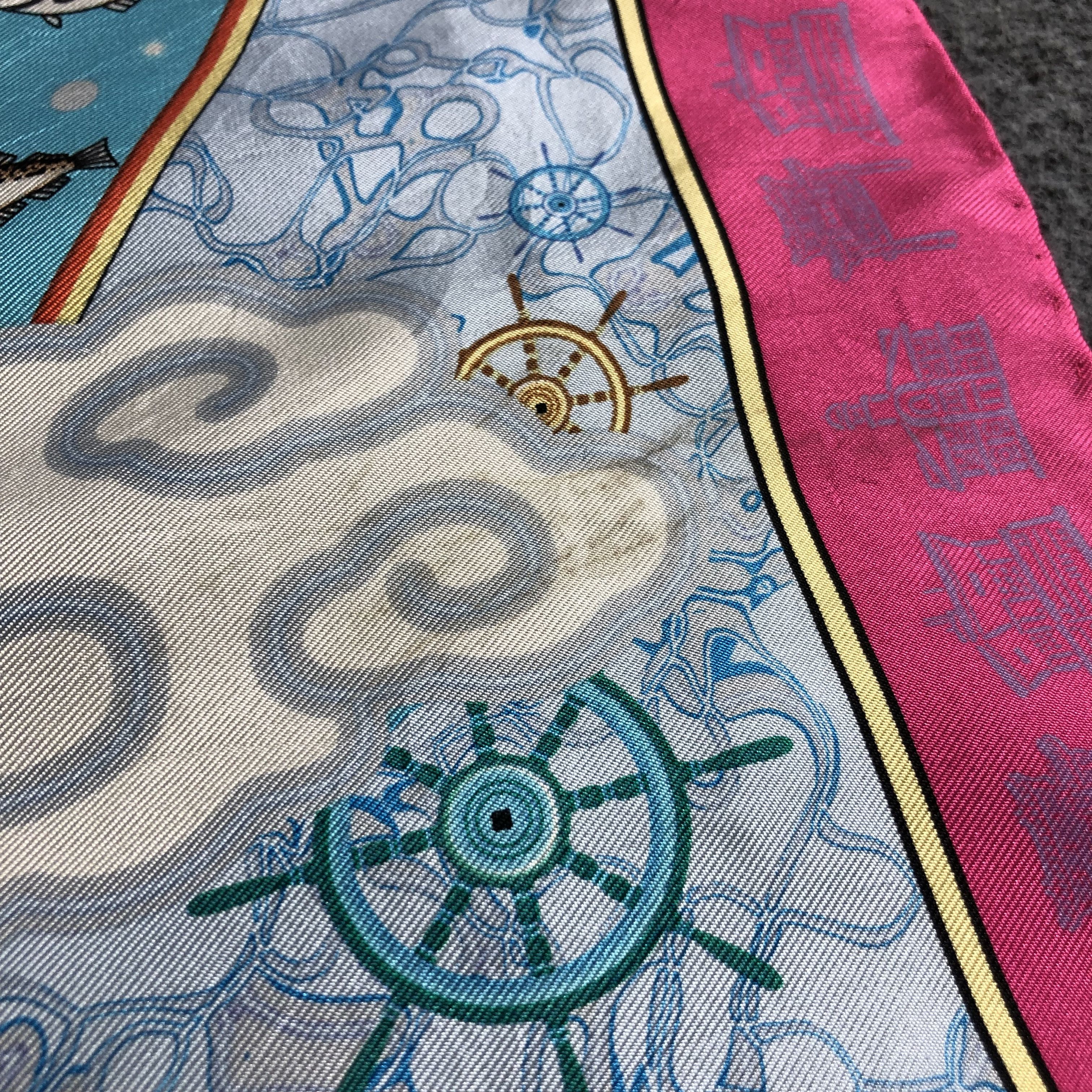 Japanese Brand Yokohama Silk Museum Luxury Silk Scarf M473 Size ONE SIZE - 8 Thumbnail