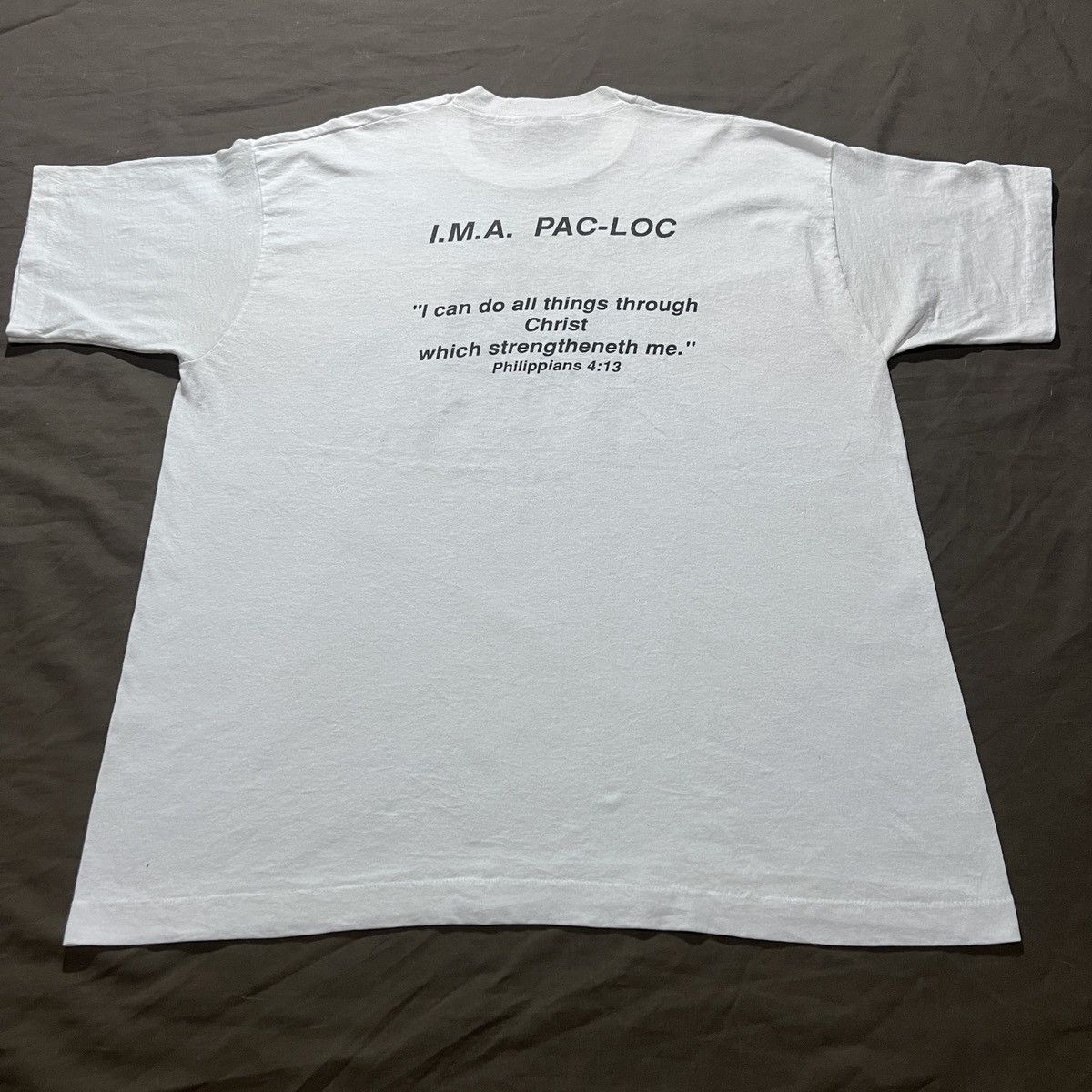 Vintage Vintage 90s I.M.A. PAC- LOC God Jesus Bible Holy Tee XL Size US XL / EU 56 / 4 - 4 Thumbnail