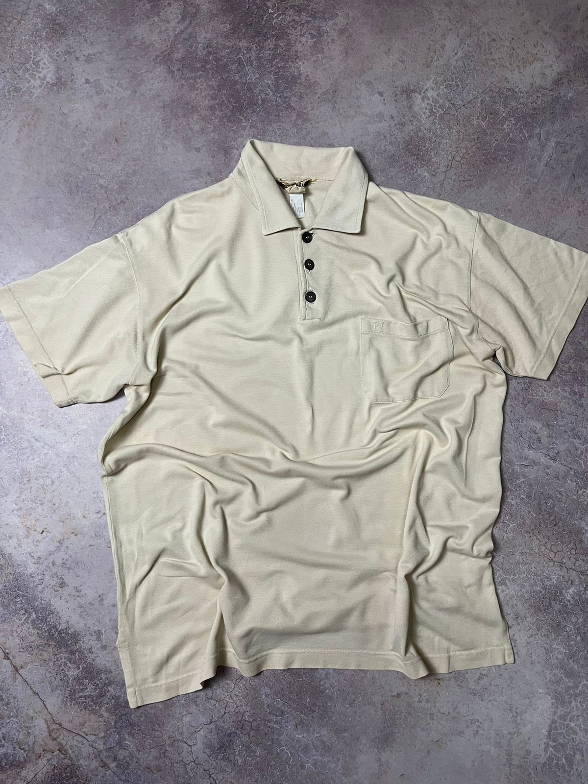 Pre-owned Hermes Luxury  90's Polo Shirt In White