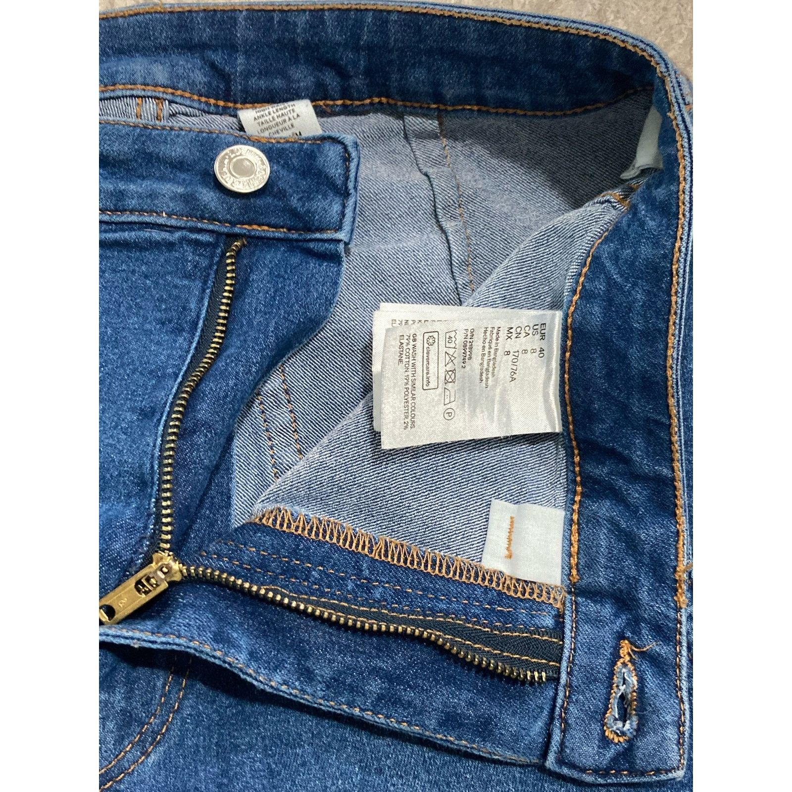Other Women's High Waisted Skinny Ankle Jeans Blue Size 8 Slim Fit Size 30" / US 8 / IT 44 - 4 Thumbnail