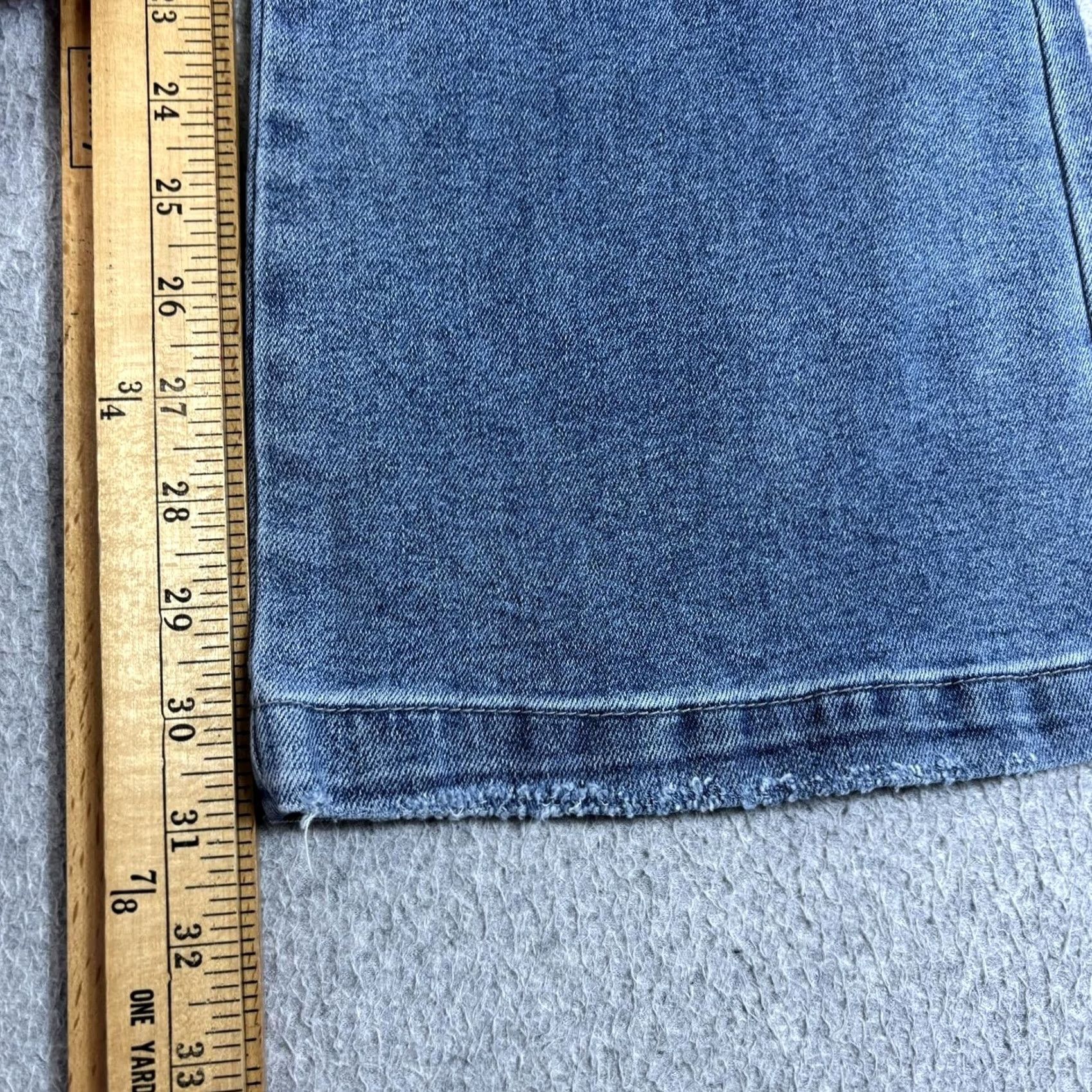 Vintage KanCan Jeans Juniors 3/25 Blue Med Wash High Rise Wide-Leg Cargo Denim Stretch Jeans Womens Size 26" / US 2 / IT 38 - 7 Thumbnail
