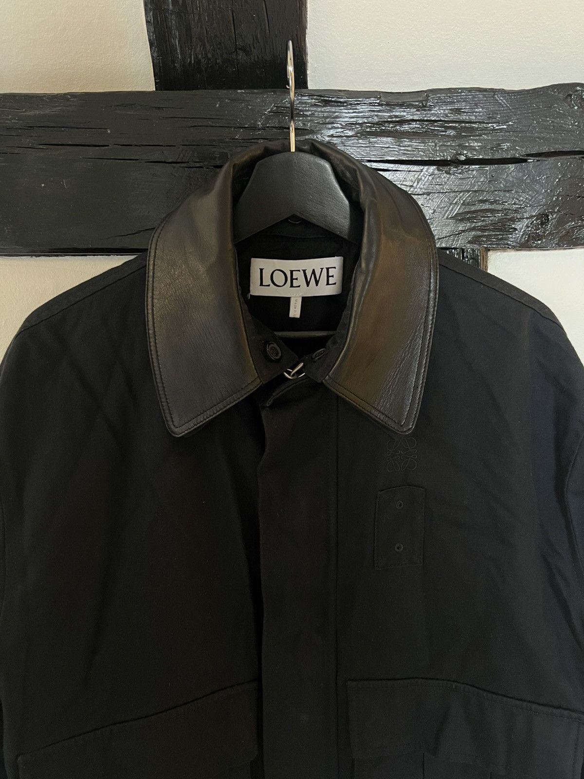 Loewe Loewe Jacket with Pockets and leather collar Size US M / EU 48-50 / 2 - 2 Thumbnail