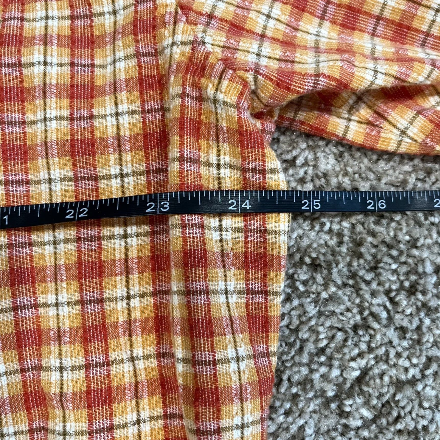 Vintage Woolrich Shirt Short Sleeve Camp Orange Check Mens XL Casual Cotton Button-Up Front-Classic, Preppy, Designer Size US XL / EU 56 / 4 - 6 Thumbnail