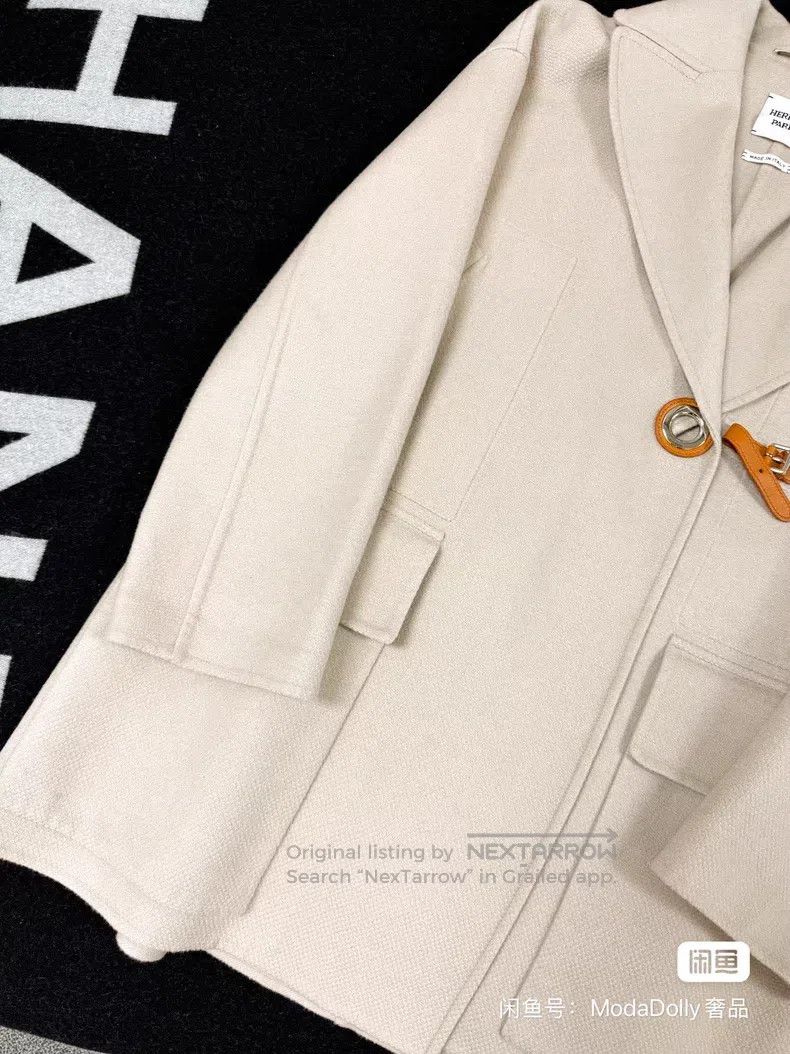 Hermes Hermes Oatmeal Colored Cashmere Coat Size XS / US 0-2 / IT 36-38 - 2 Thumbnail