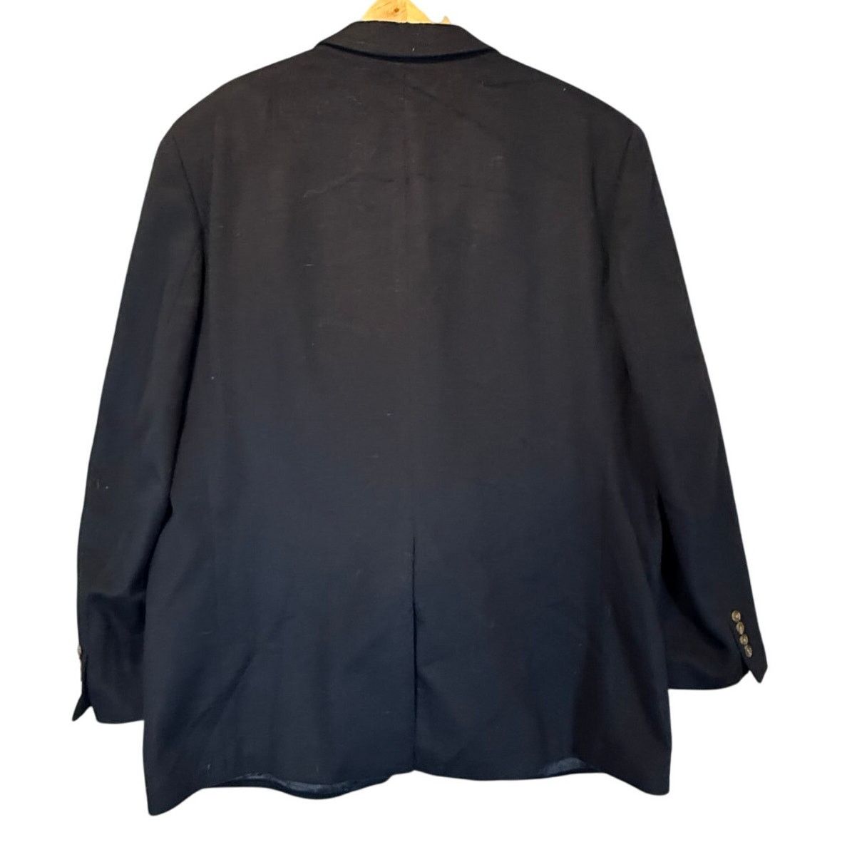 Chaps Chaps Navy Blue Camel Wool Sport Coat Suit Blazer Jacket 50T Size 50L - 2 Thumbnail