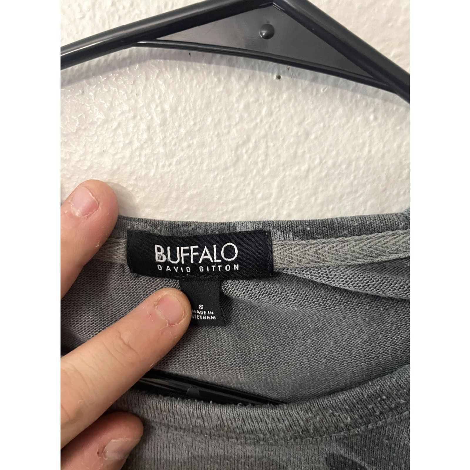 Buffalo David Bitton Buffalo David Bitton Women's Camo Gray Long Sleeve Crew Neck Pullover Shirt Size S Size S / US 4 / IT 40 - 3 Thumbnail