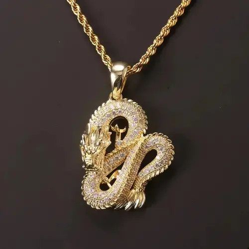 Jewelry Dragon Pendant Necklace Size ONE SIZE - 1 Thumbnail