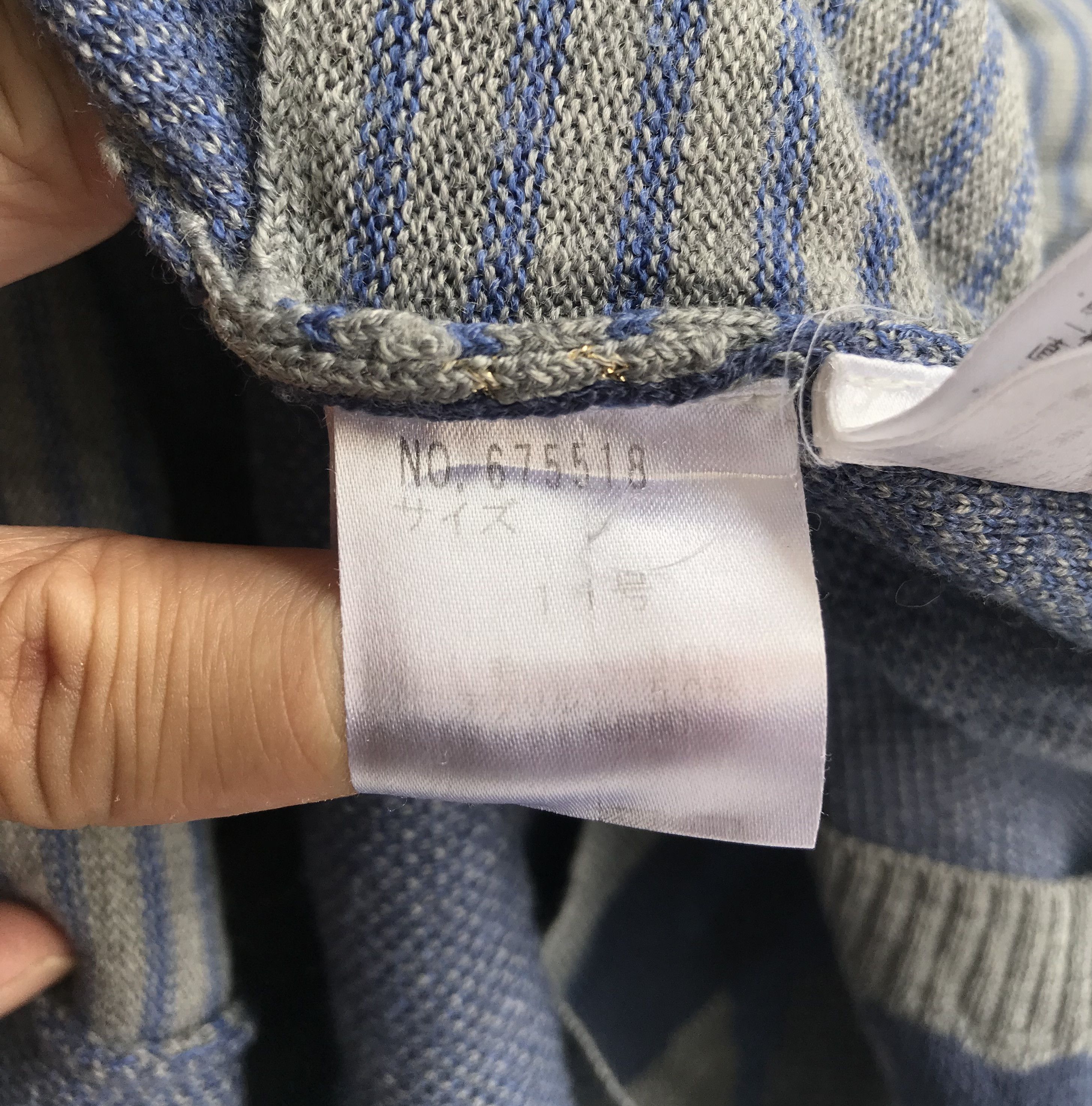 Kansai Yamamoto (J176) Kansai Bis Blue Gray Camouflage Sweater Blouse 11 Size S / US 4 / IT 40 - 8 Thumbnail