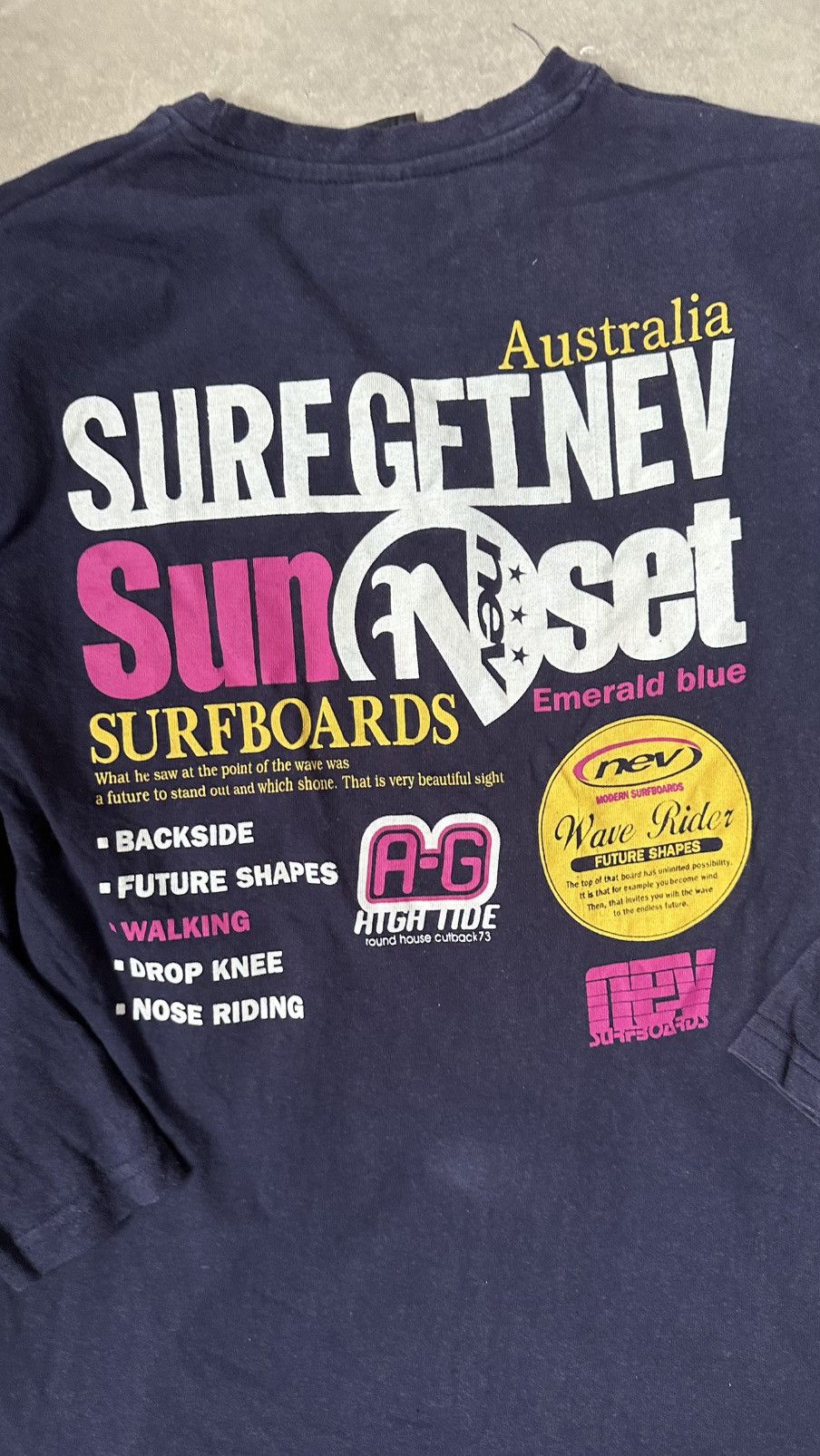 Vintage VINTAGE NEV SUN SURFBOARD LONG SLEEVE TEE Size US M / EU 48-50 / 2 - 8 Thumbnail