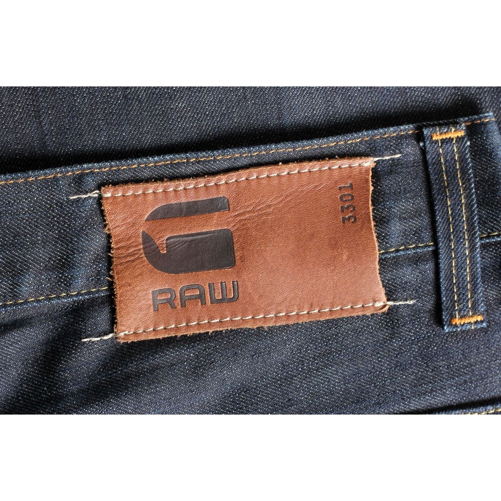 G-Star G-Star 3301 STRAIGHT Jeans Men W36 L32 DZ6209 Blue Denim 5-Pocket Regular Rise Mid Vintage No Size US 36 / EU 52 - 4 Thumbnail