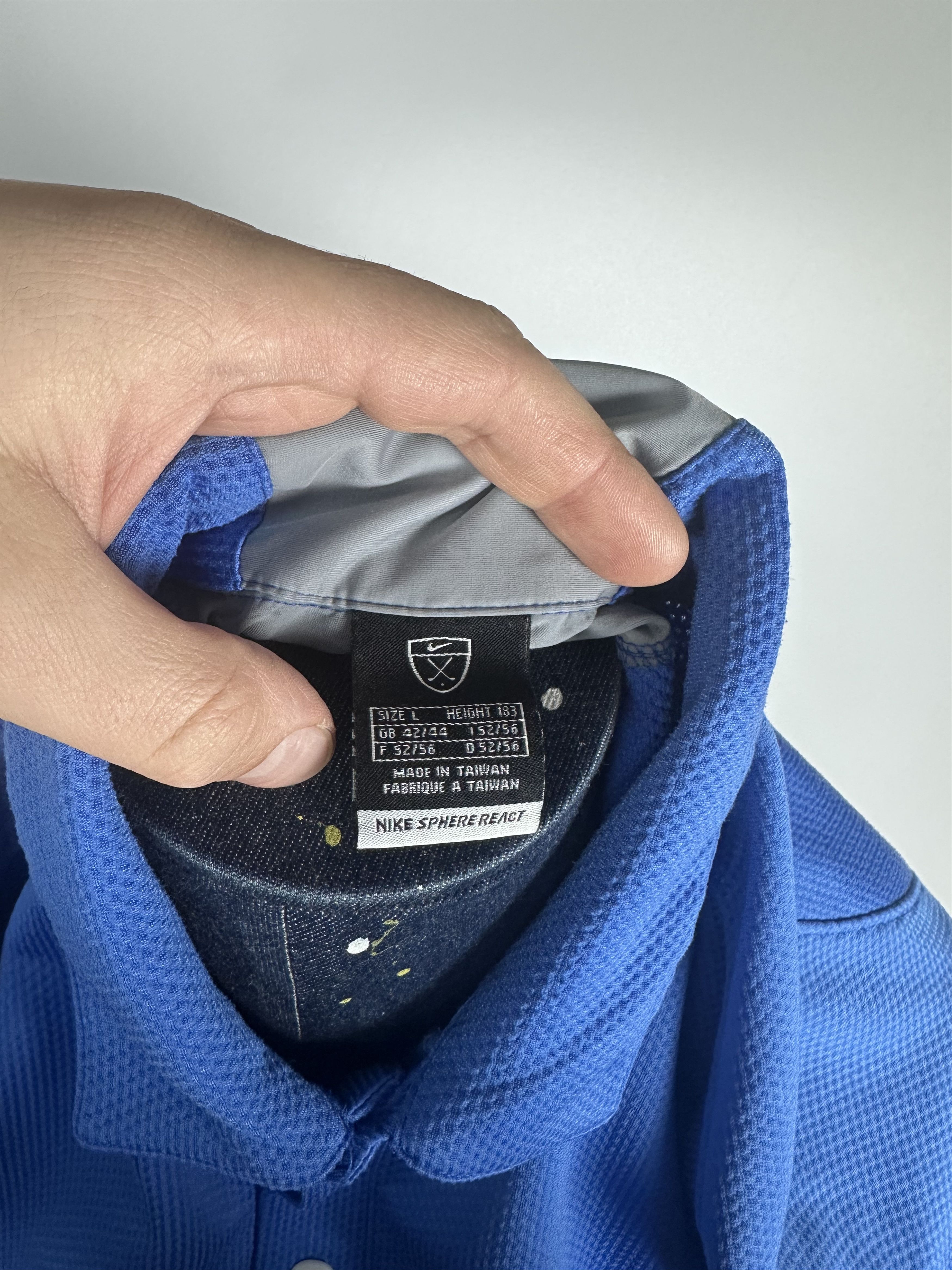 Nike × Vintage Vintage Nike Performance Knitted Polo Logo Blue Size L Size US L / EU 52-54 / 3 - 8 Thumbnail