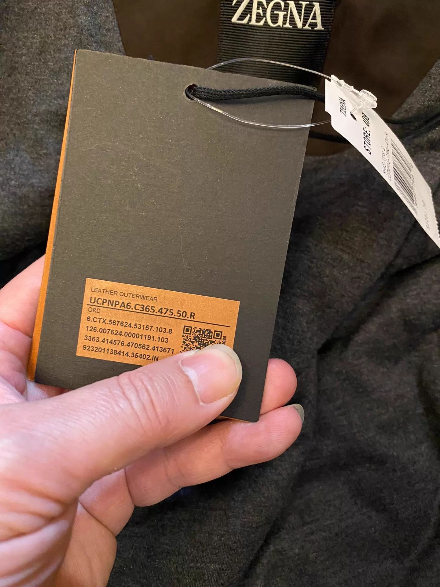 Ermenegildo Zegna ZEGNA New Full-Grain Calfskin Leather Jacket Made in Italy Size 50R - 7 Thumbnail