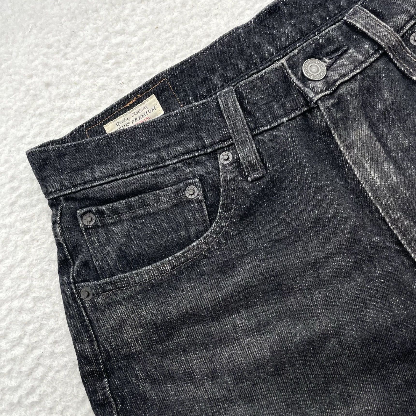 Levi's Levi's Premium Jeans Mens 32x32 Dark Gray Slim Straight 5-Pocket Denim Cotton Logo Vintage not Size US 32 / EU 48 - 2 Thumbnail