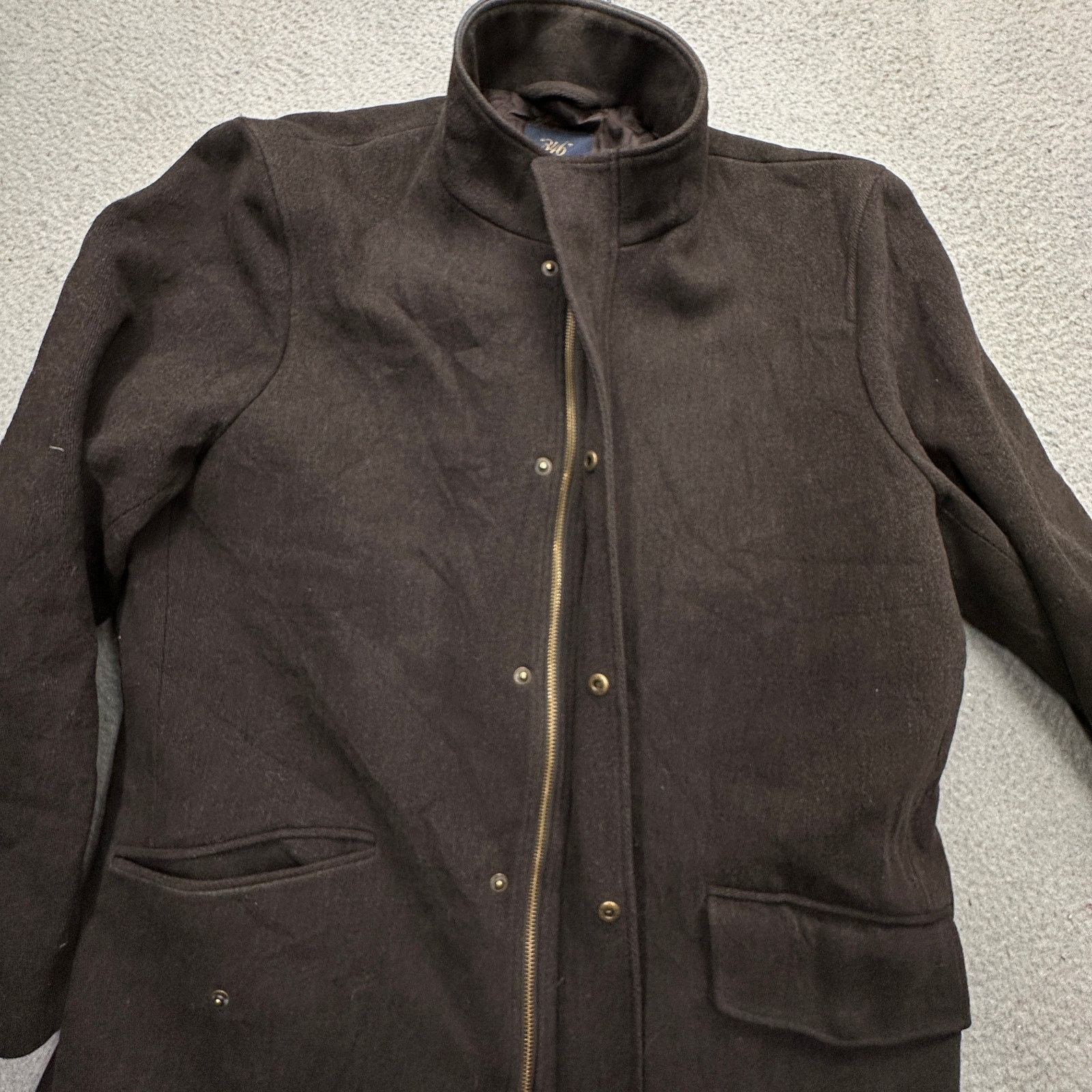 Brooks Brothers Brooks Brothers 346 Wool Coat Mens Large Brown Pockets Car Size US L / EU 52-54 / 3 - 15 Thumbnail
