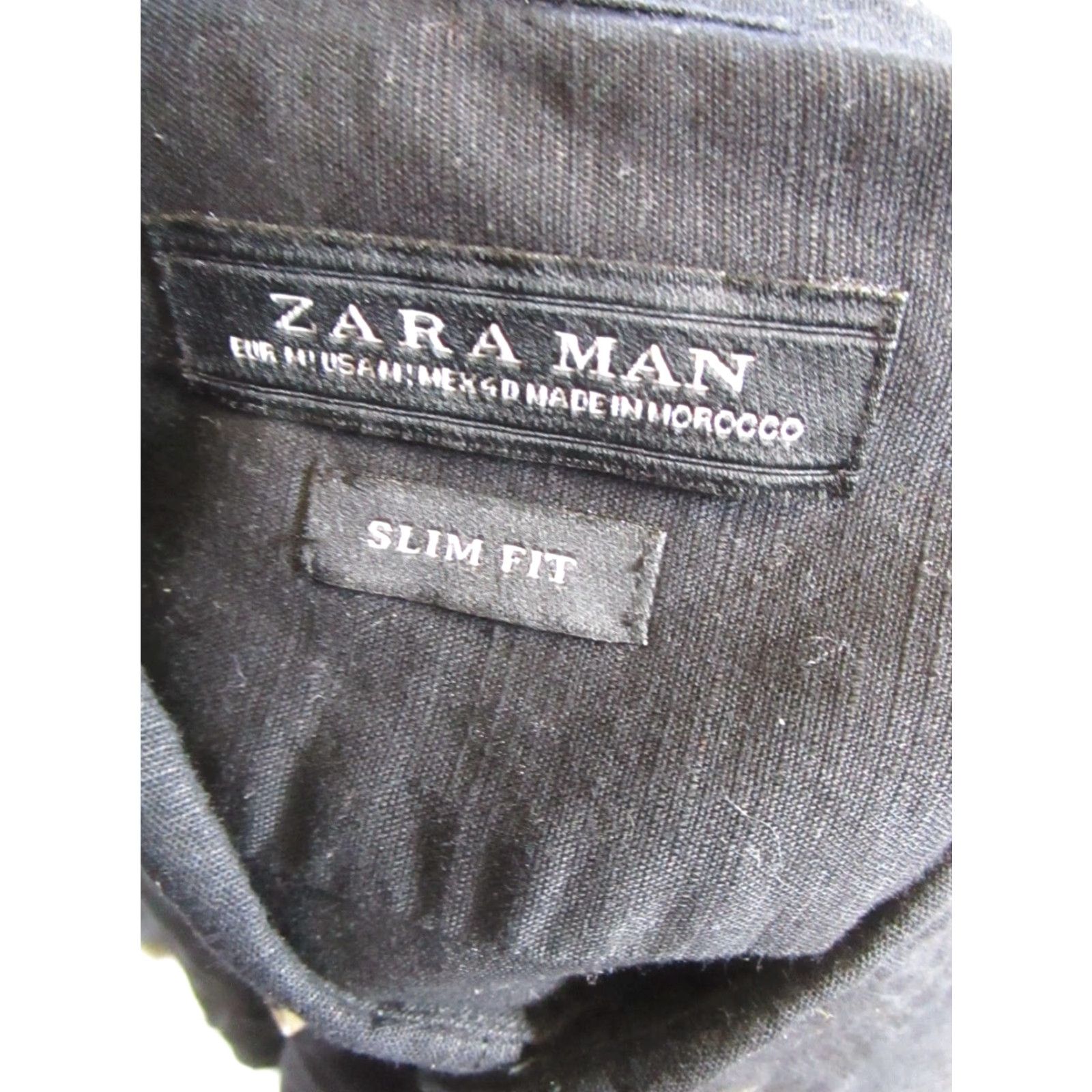 Zara ZARA Slim Fit Black Button-Up Shirt Mens Small Long Sleeve Size US S / EU 44-46 / 1 - 3 Thumbnail