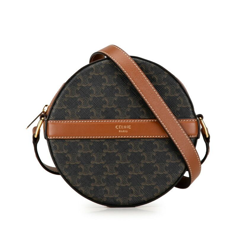 Celine Celine Celine Triomphe PVC Leather Shoulder Bag 10G342CAM Canvas Crossbody Bag 10G342CAM in Great Condition Size ONE SIZE - 1 Thumbnail