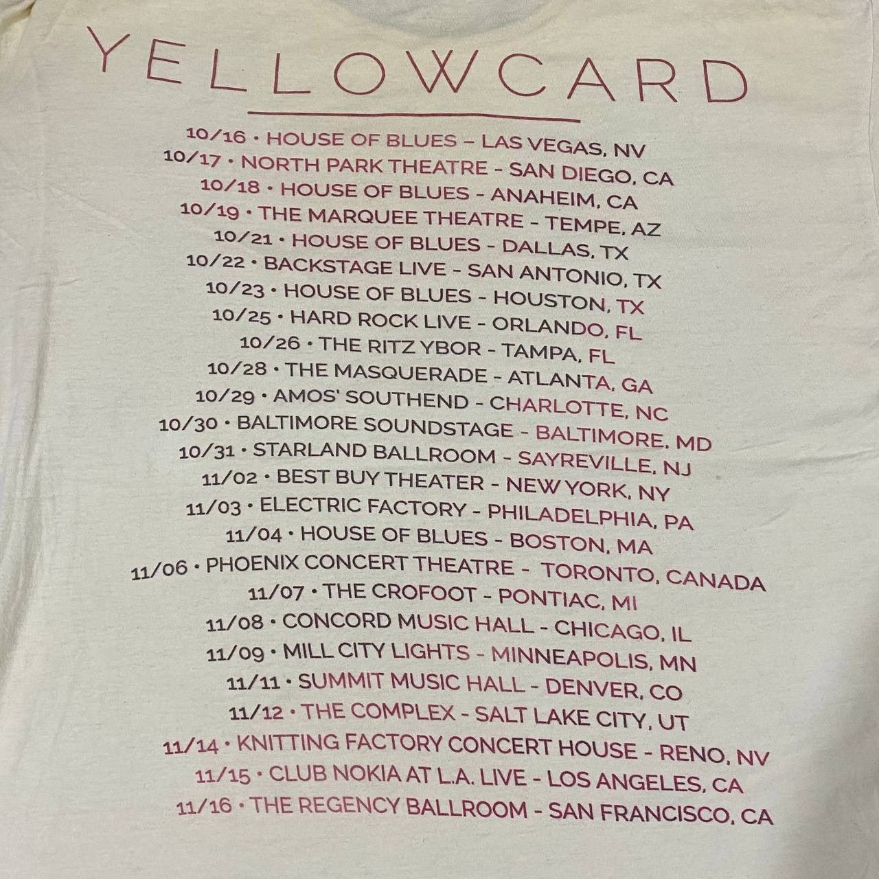 Band Tees Pop punk band yellowcard Size US L / EU 52-54 / 3 - 4 Thumbnail