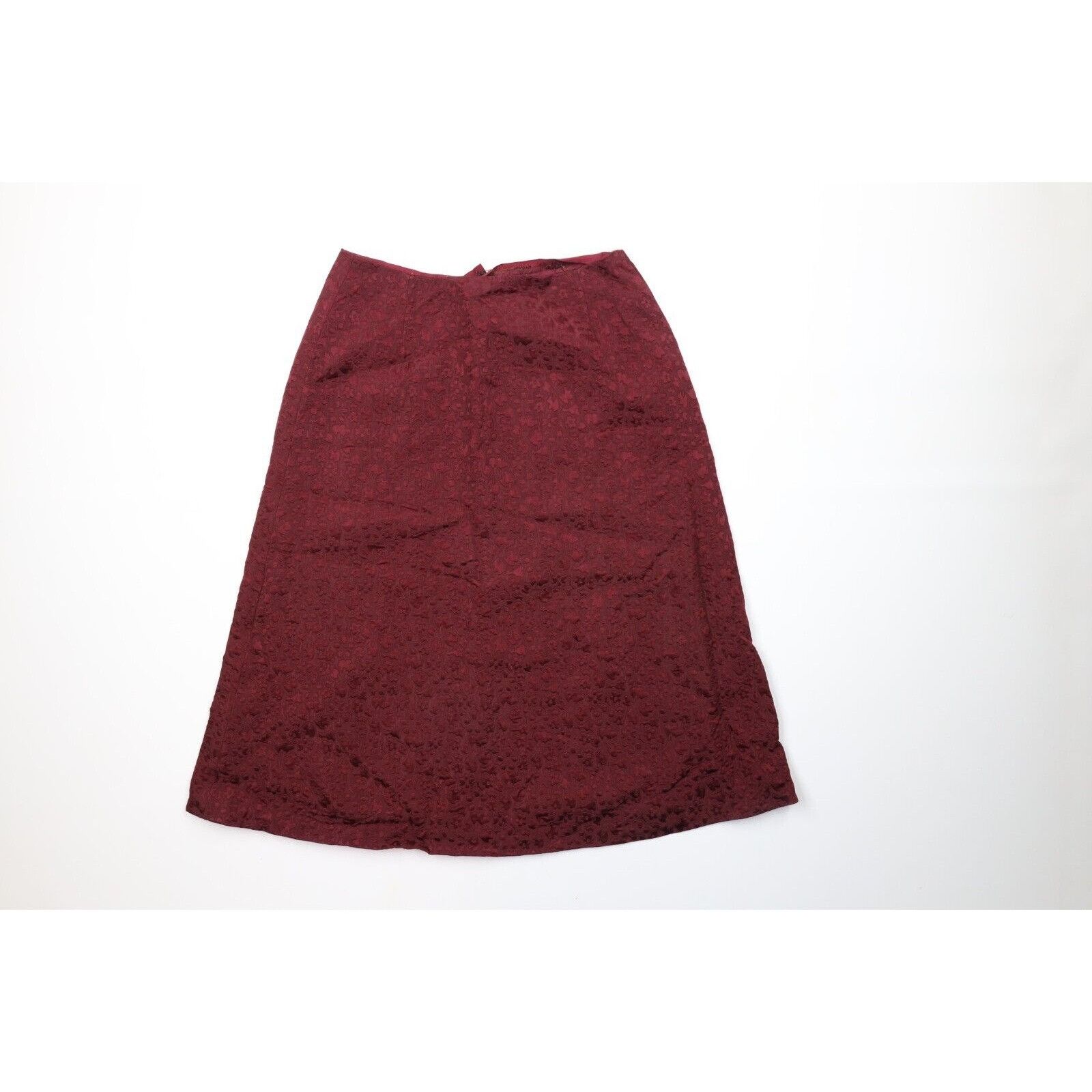 Vintage Vintage 50s 60s Rockabilly Silk Jacquard Flower Pencil Skirt Size 26" / US 2 / IT 38 - 1 Thumbnail