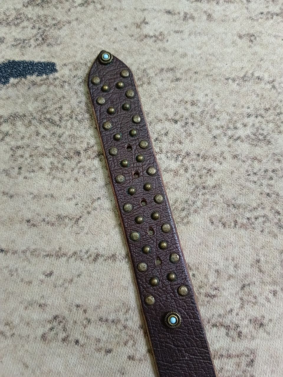 Leather BOSCH MADE IN ITALY STUDDED LEATHER BELT(SIZE 27-31 INCH) Size ONE SIZE - 5 Thumbnail