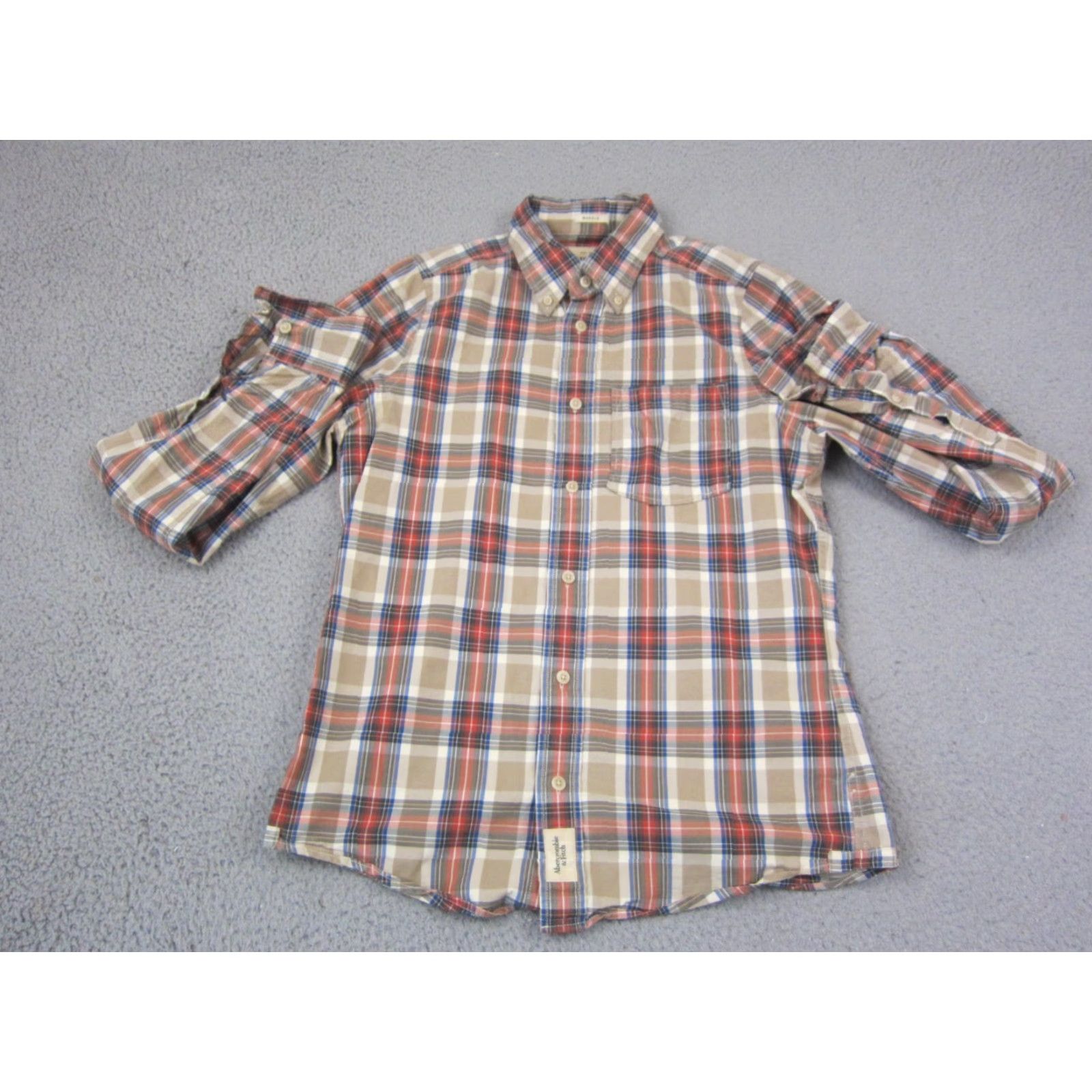 Abercrombie & Fitch VINTAGE Abercrombie & Fitch Shirt Mens M Plaid Button-Up Long Sleeve Collared Western Casual Brown Size US M / EU 48-50 / 2 - 2 Thumbnail