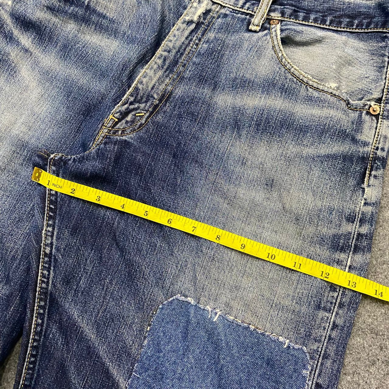 Levi's 💥Vintage Levis 503 Patchwork Denim Kurt Cobain Style Size US 36 / EU 52 - 9 Thumbnail