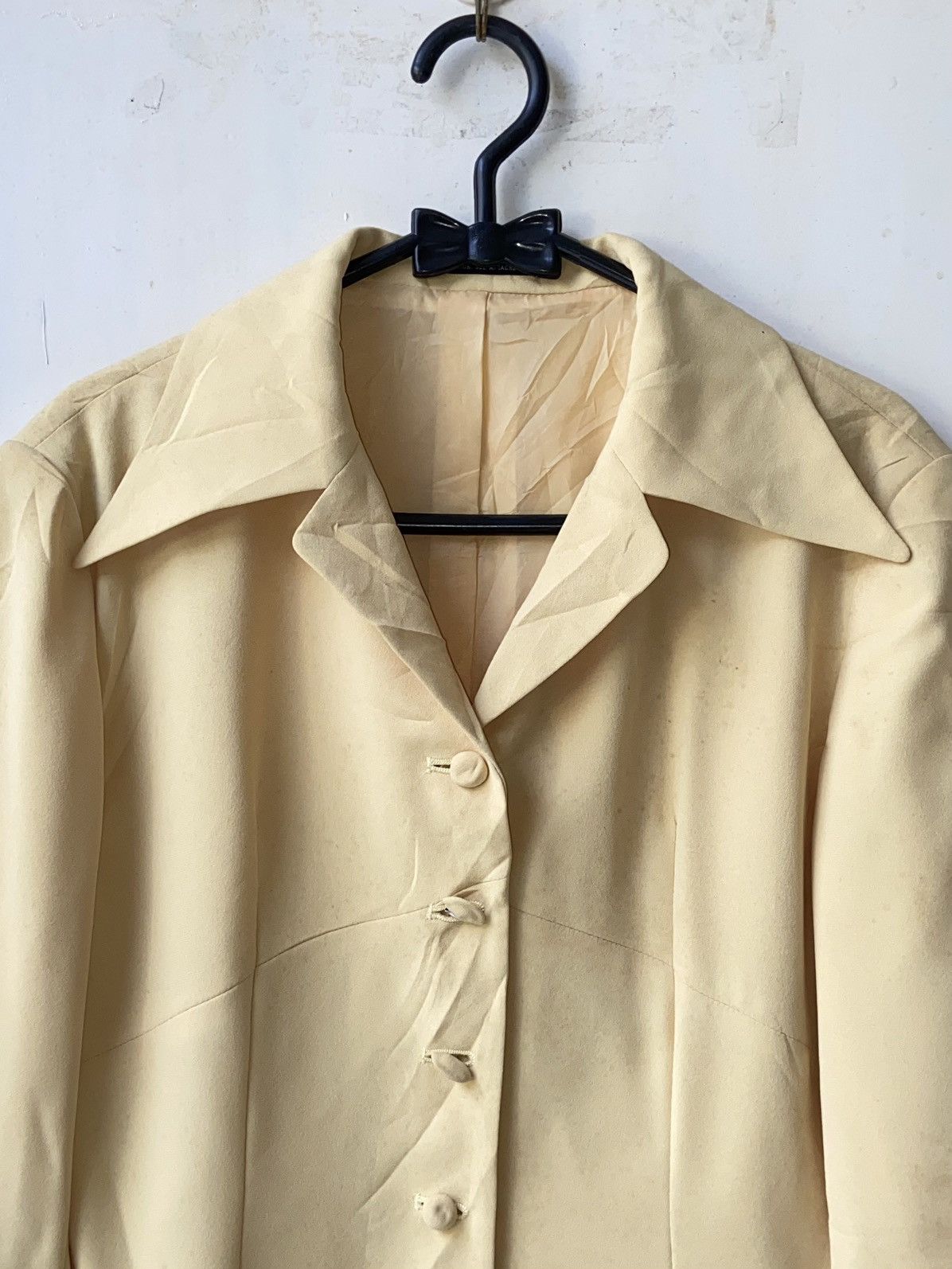 Designer × Japanese Brand × Yohji Yamamoto YOHJI YAMAMOTO Yellow Blazer Size 48S - 3 Thumbnail