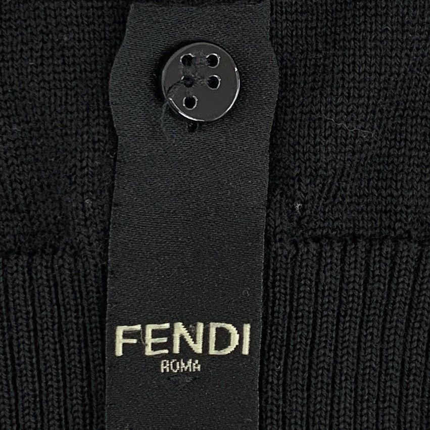 Fendi Fendi Black Panel Stand Collar Wool Knit Sweater K26WX Size L / US 10 / IT 46 - 5 Thumbnail