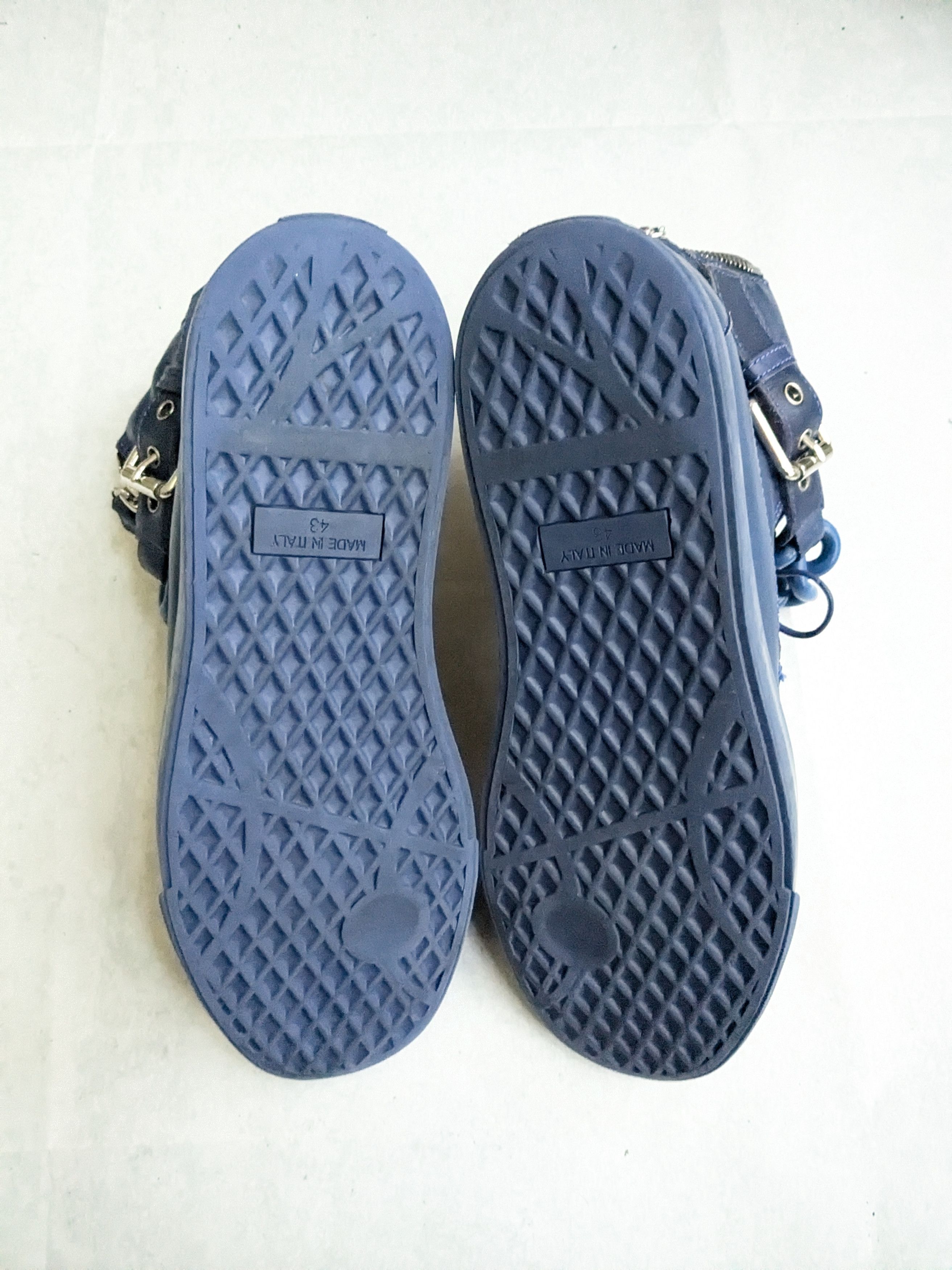Giuseppe Zanotti Giuseppe Zanotti Chain Sneakers Blue 10 43 High Tops Leather Size US 10 / EU 43 - 19 Thumbnail