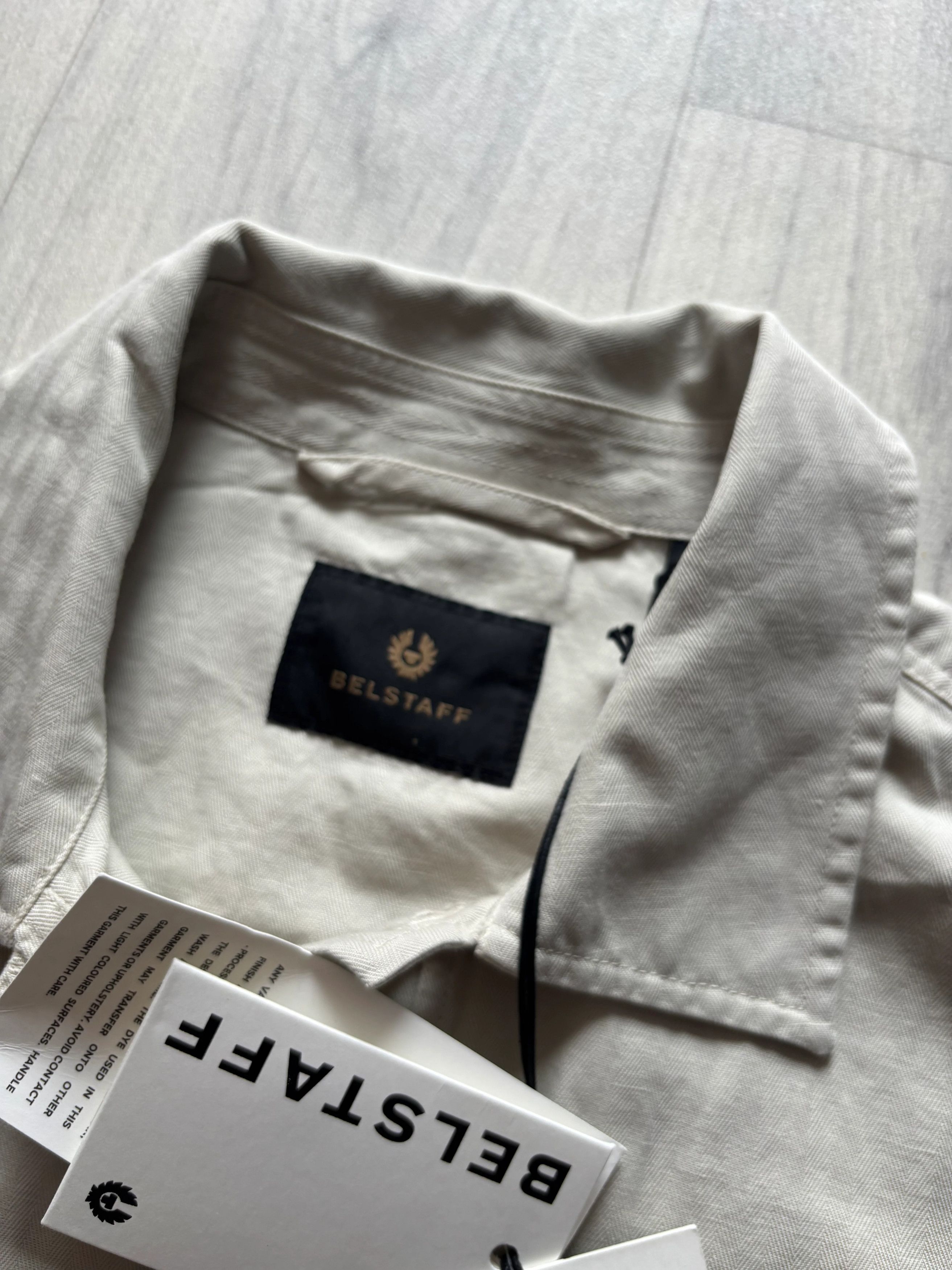 Belstaff Belstaff Cotton Overshirt Jacket In Stone Size US XXL / EU 58 / 5 - 3 Thumbnail