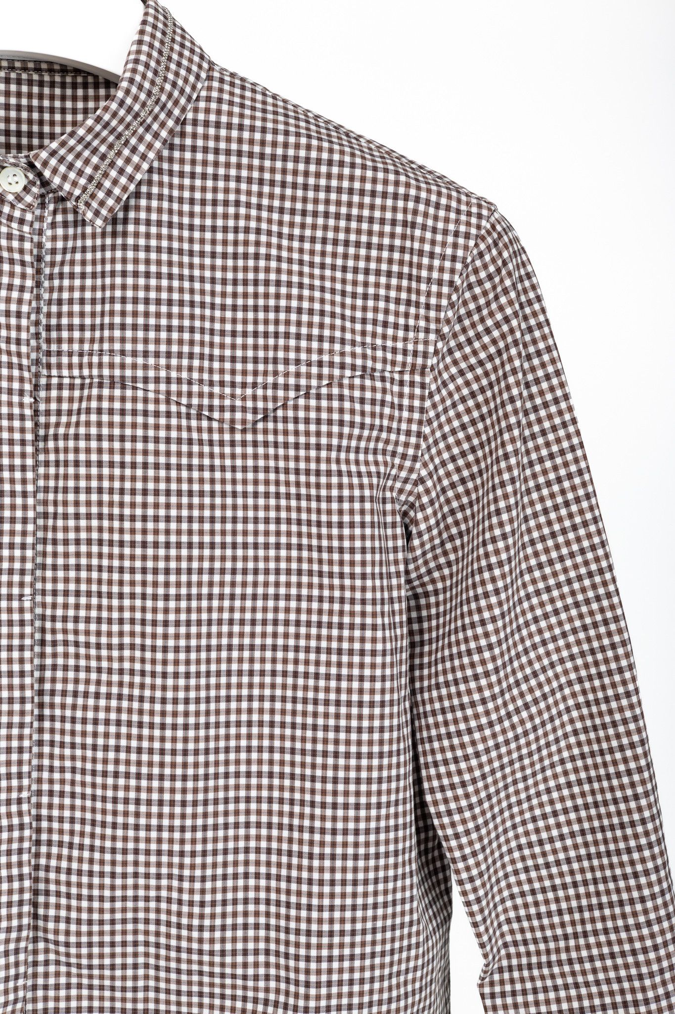 Brunello Cucinelli Brunello Cucinelli Gingham Cotton Monili Button Shirt Size M / US 6-8 / IT 42-44 - 7 Thumbnail
