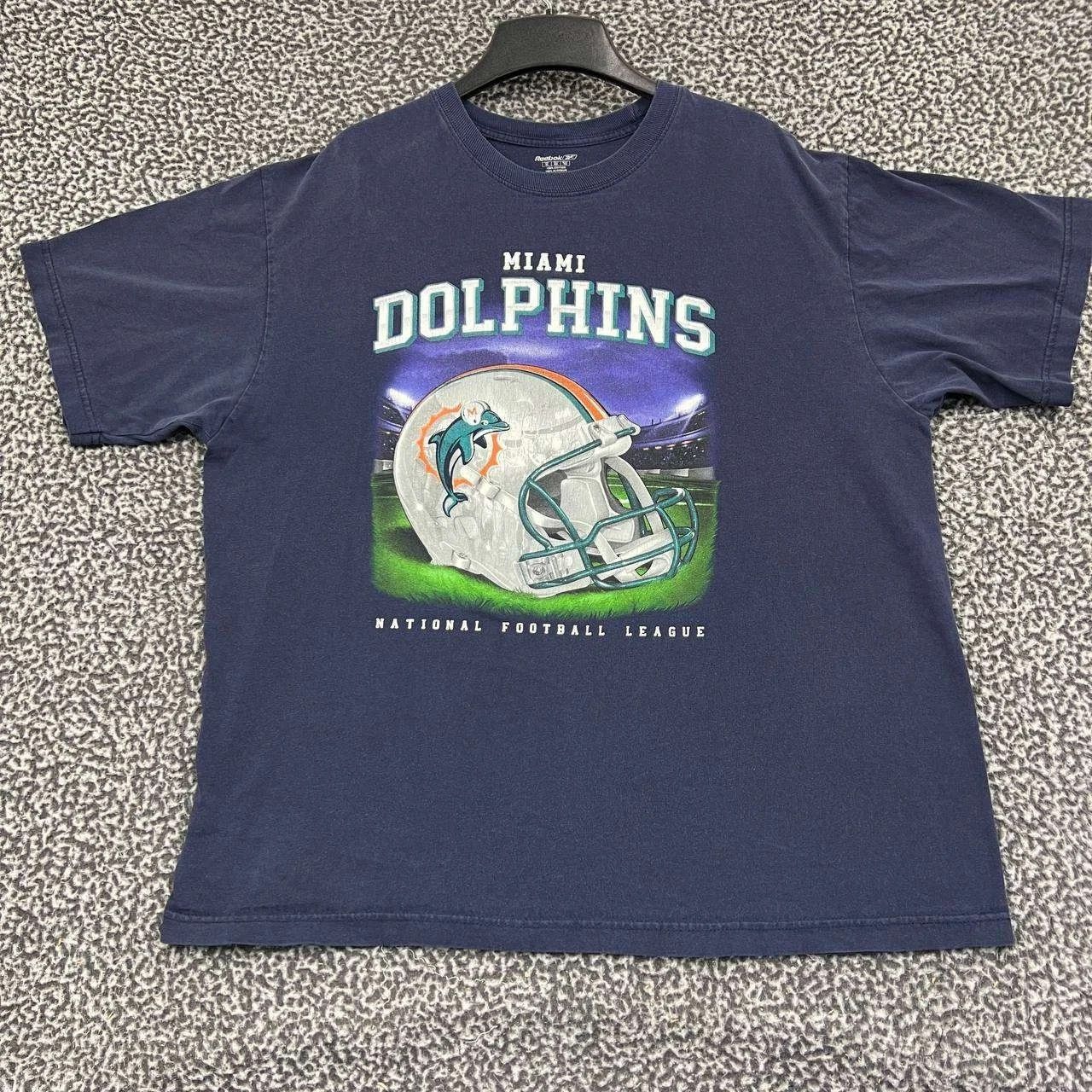 Reebok Miami Dolphins Shirt Men Short Sleeve Crew Neck Cotton XL Size US XL / EU 56 / 4 - 1 Thumbnail