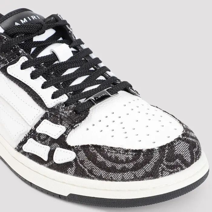 Amiri o1s1wg110526 Bandana Denim Skeleton Top Low Sneakers Size US 14 / EU 47 - 4 Thumbnail