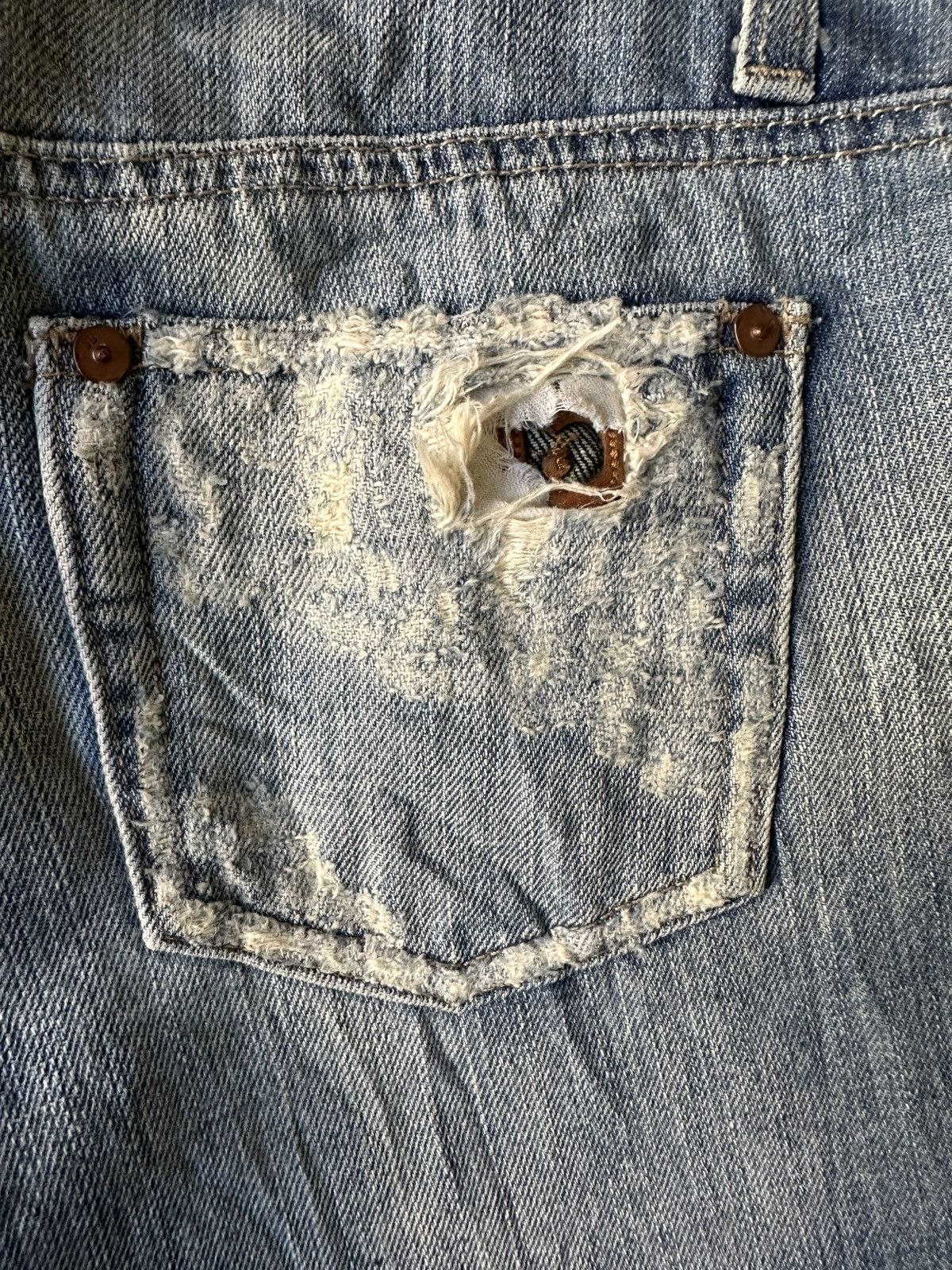 Joe's FLARE Joe’s Distressed Faded Blue Boot Jeans Size 28" / US 6 / IT 42 - 21 Thumbnail