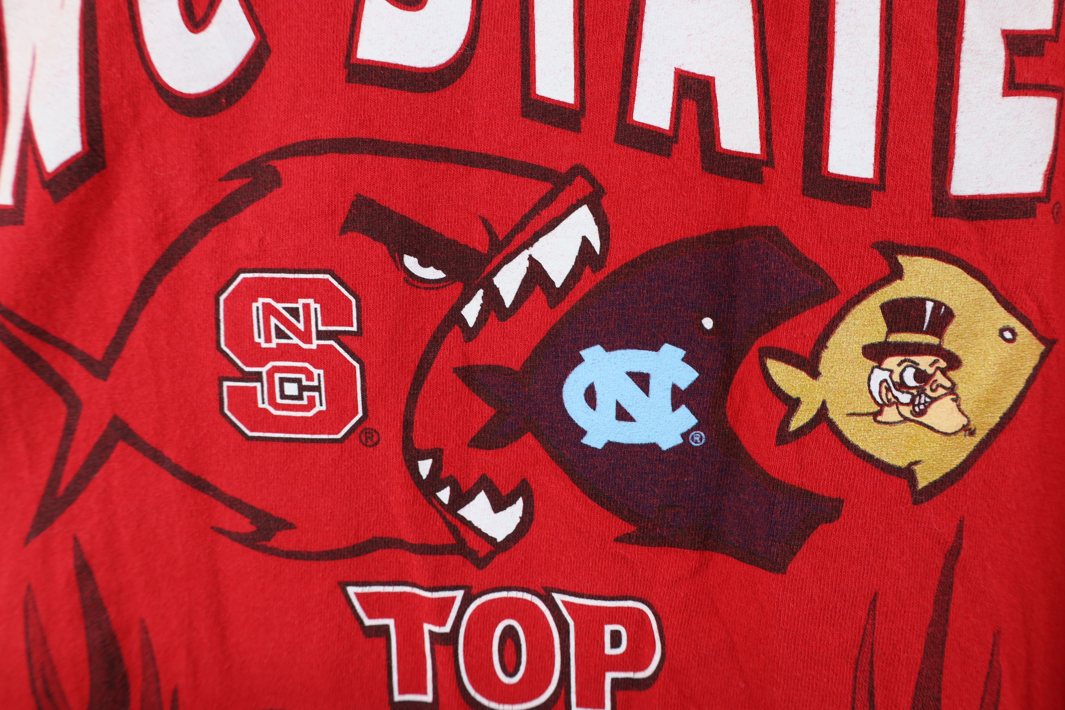 Vintage Vintage 90s Carolina State University Short Sleeve T-Shirt Size US XXL / EU 58 / 5 - 11 Thumbnail